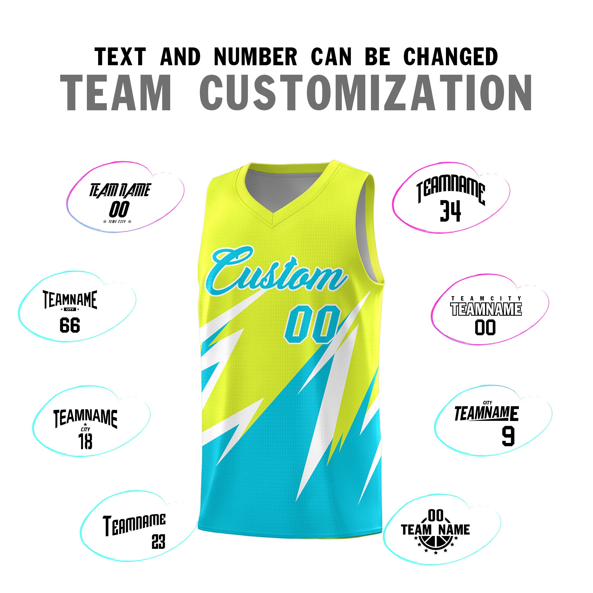 Custom Fluorescent Green Abstract Mountain Pattern Sports Uniform Basketball Jersey