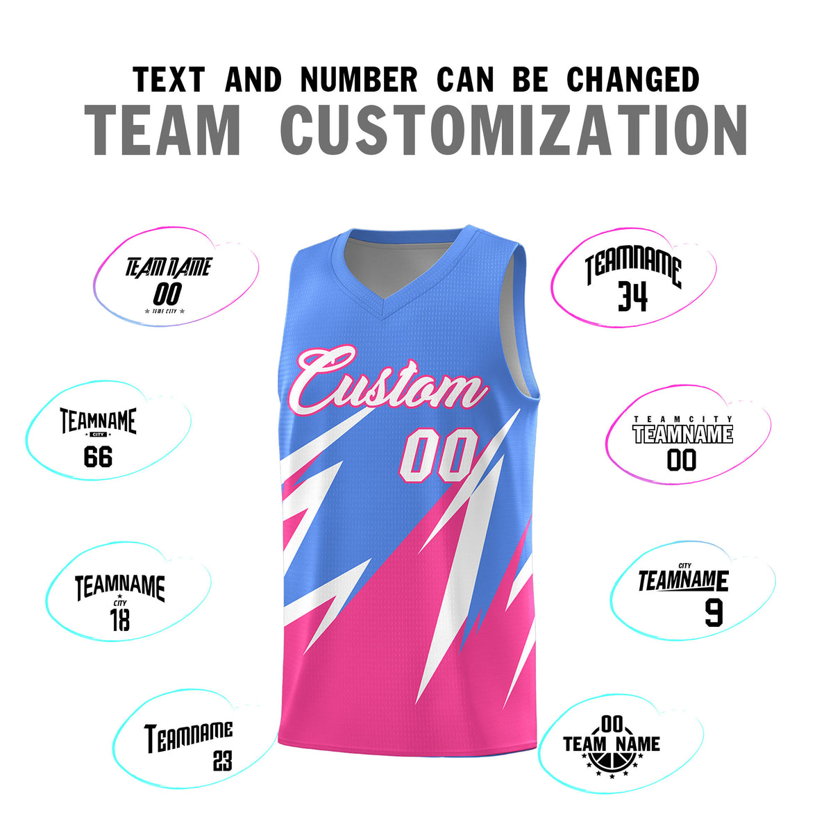 Custom Light Blue Abstract Mountain Pattern Sports Uniform Basketball Jersey