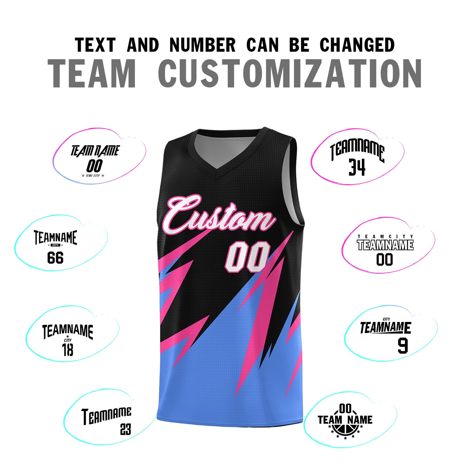Custom Black Abstract Mountain Pattern Sports Uniform Basketball Jersey