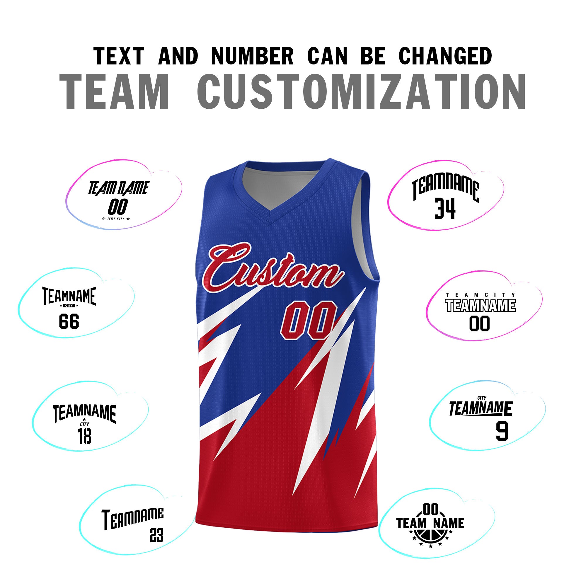 Custom Royal Abstract Mountain Pattern Sports Uniform Basketball Jersey