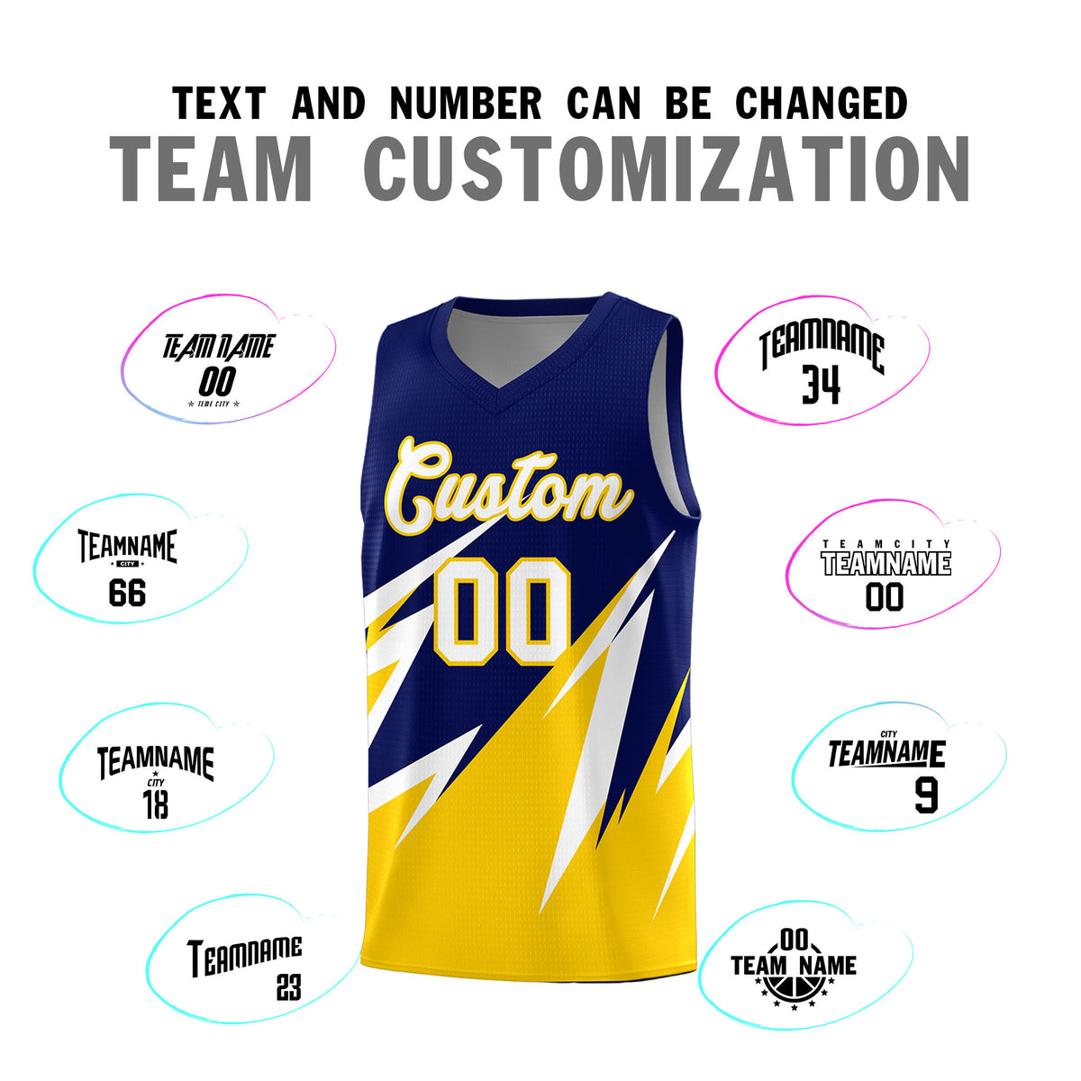 Custom Navy Abstract Mountain Pattern Sports Uniform Basketball Jersey