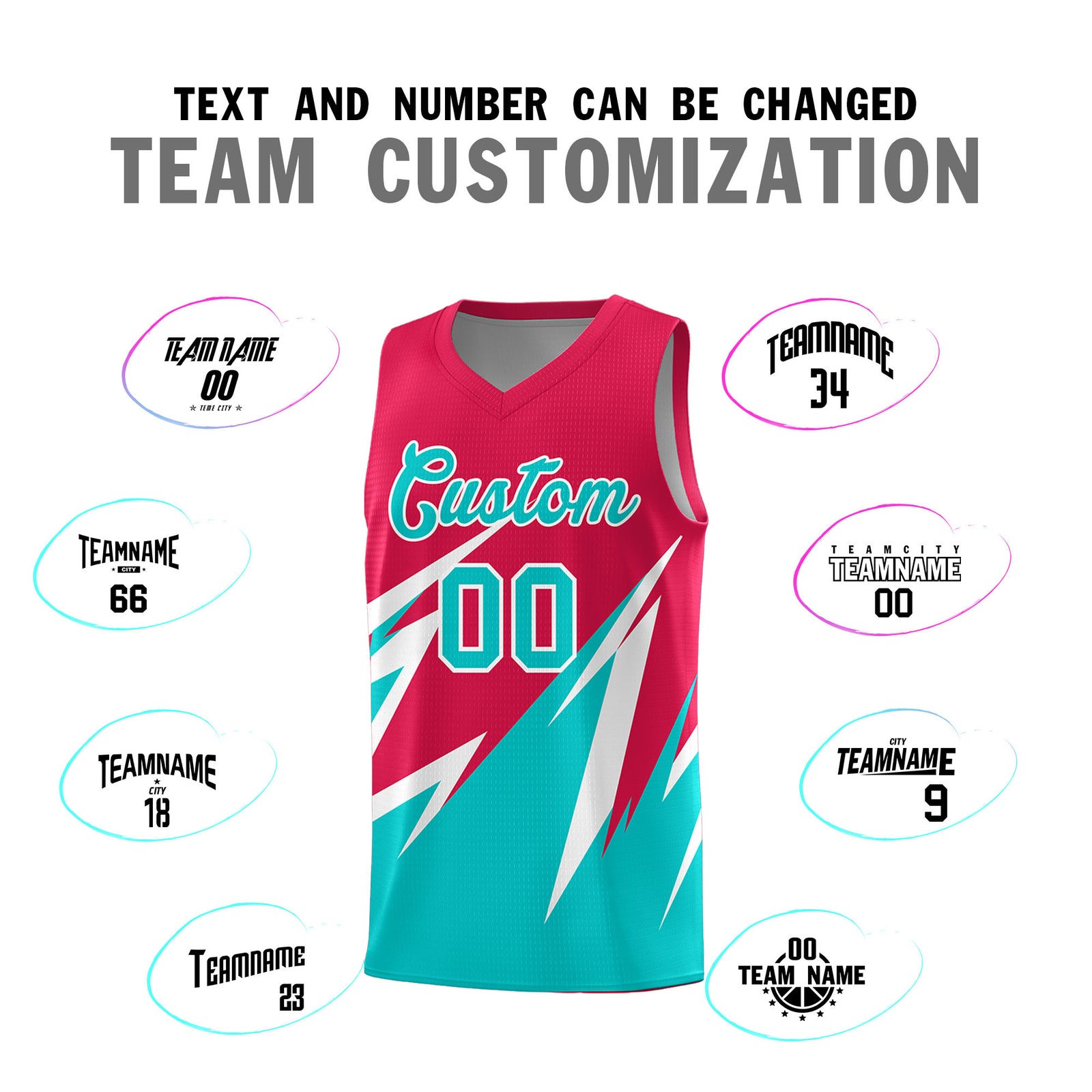 Custom Red Abstract Mountain Pattern Sports Uniform Basketball Jersey