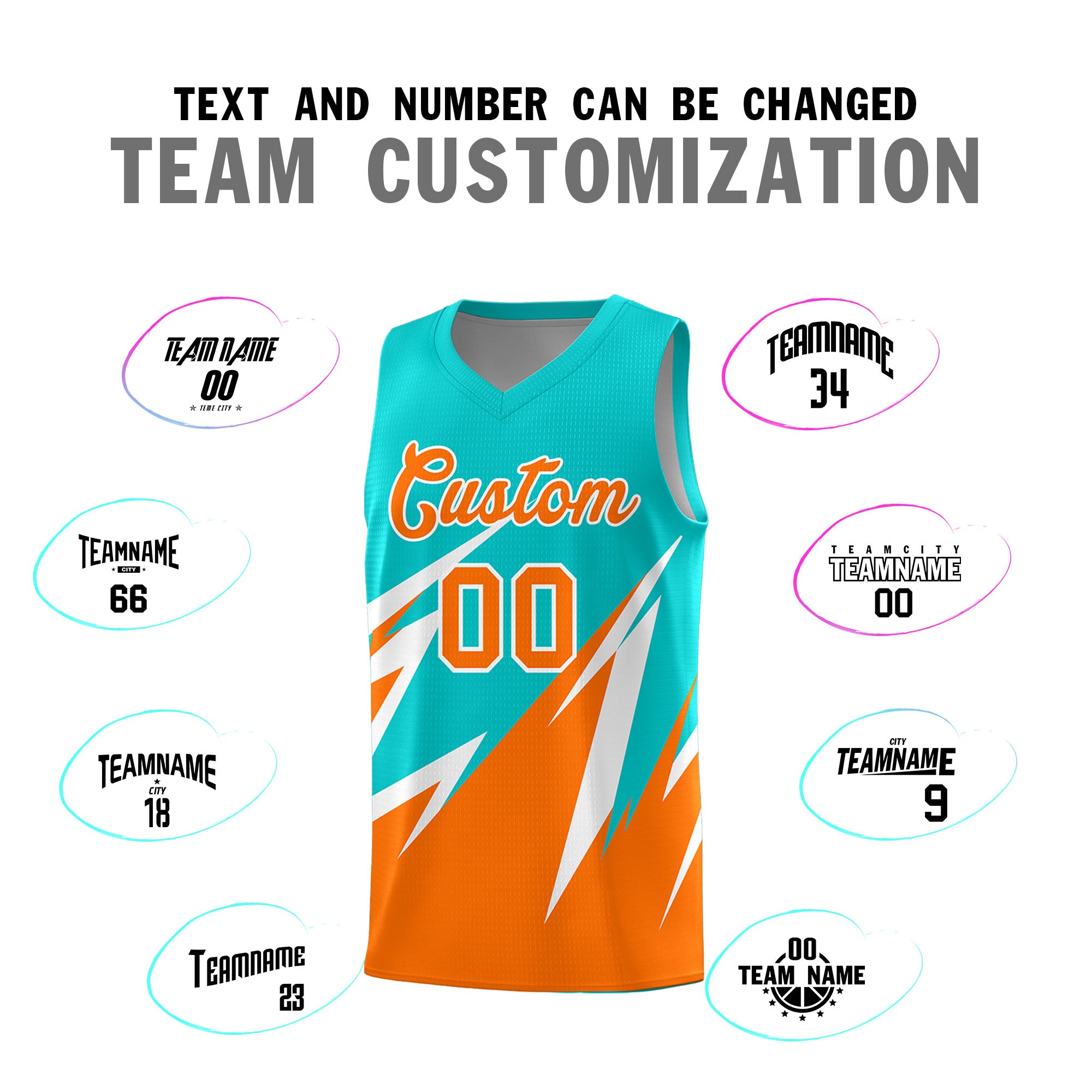 Custom Aqua Abstract Mountain Pattern Sports Uniform Basketball Jersey