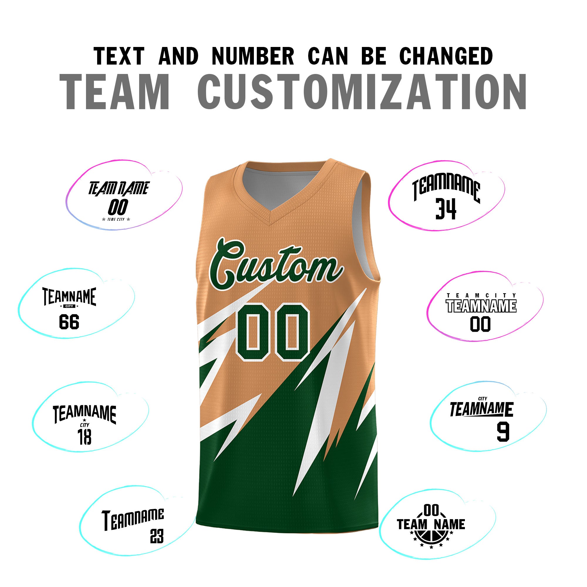 Custom Buckskin Brown Abstract Mountain Pattern Sports Uniform Basketball Jersey