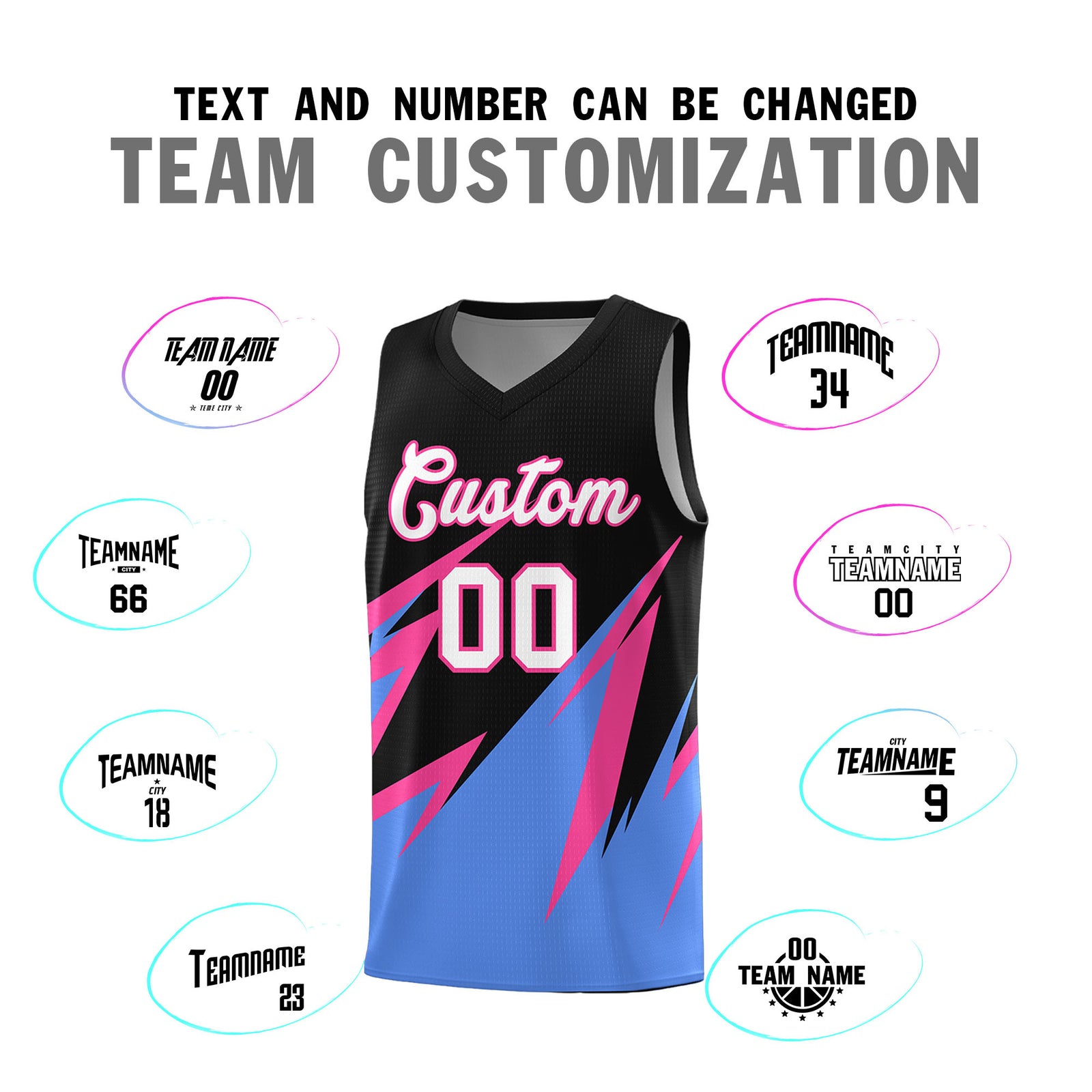 Custom Black Abstract Mountain Pattern Sports Uniform Basketball Jersey
