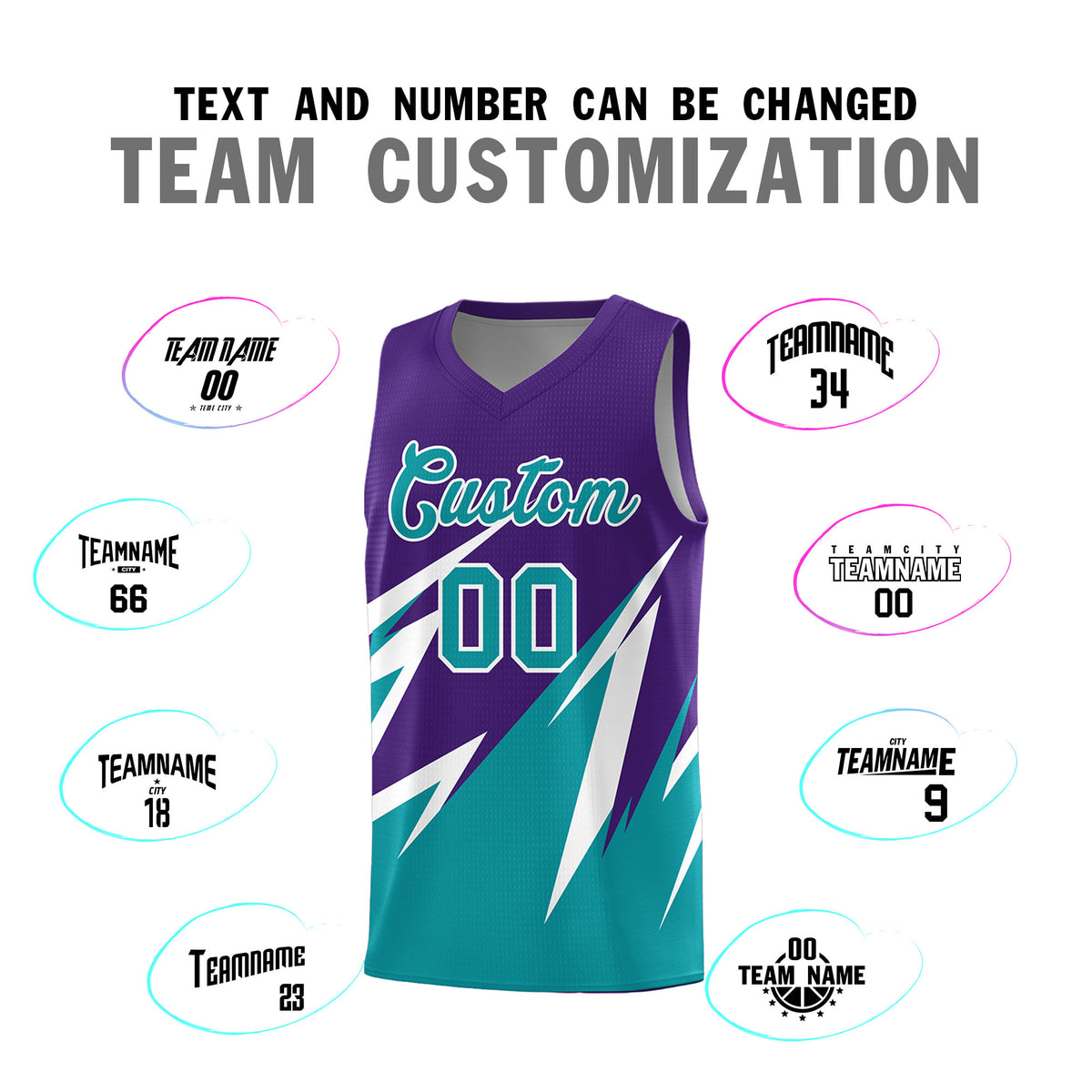 Custom Purple Abstract Mountain Pattern Sports Uniform Basketball Jersey