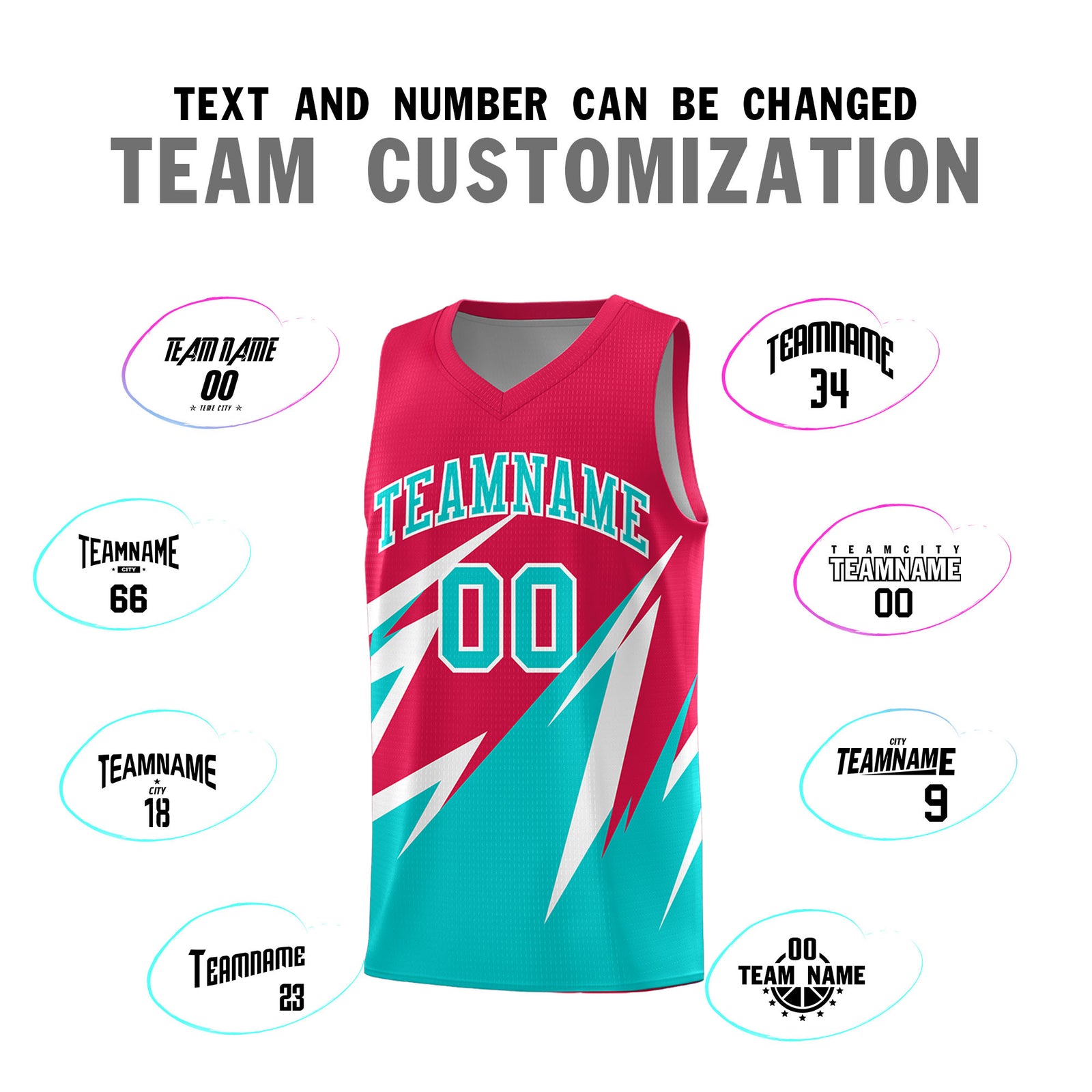 Custom Red Abstract Mountain Pattern Sports Uniform Basketball Jersey