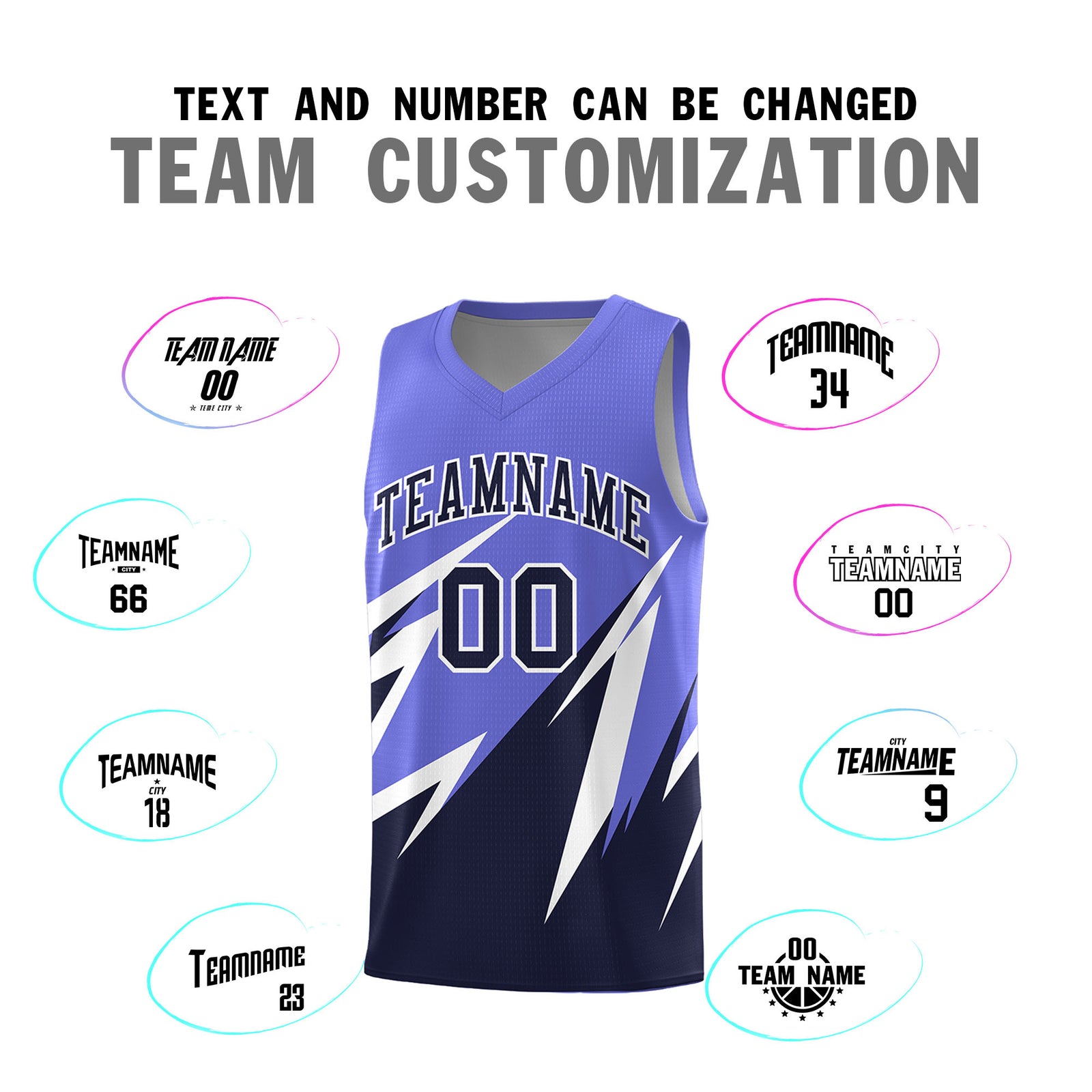 Custom Munsell Blue Abstract Mountain Pattern Sports Uniform Basketball Jersey