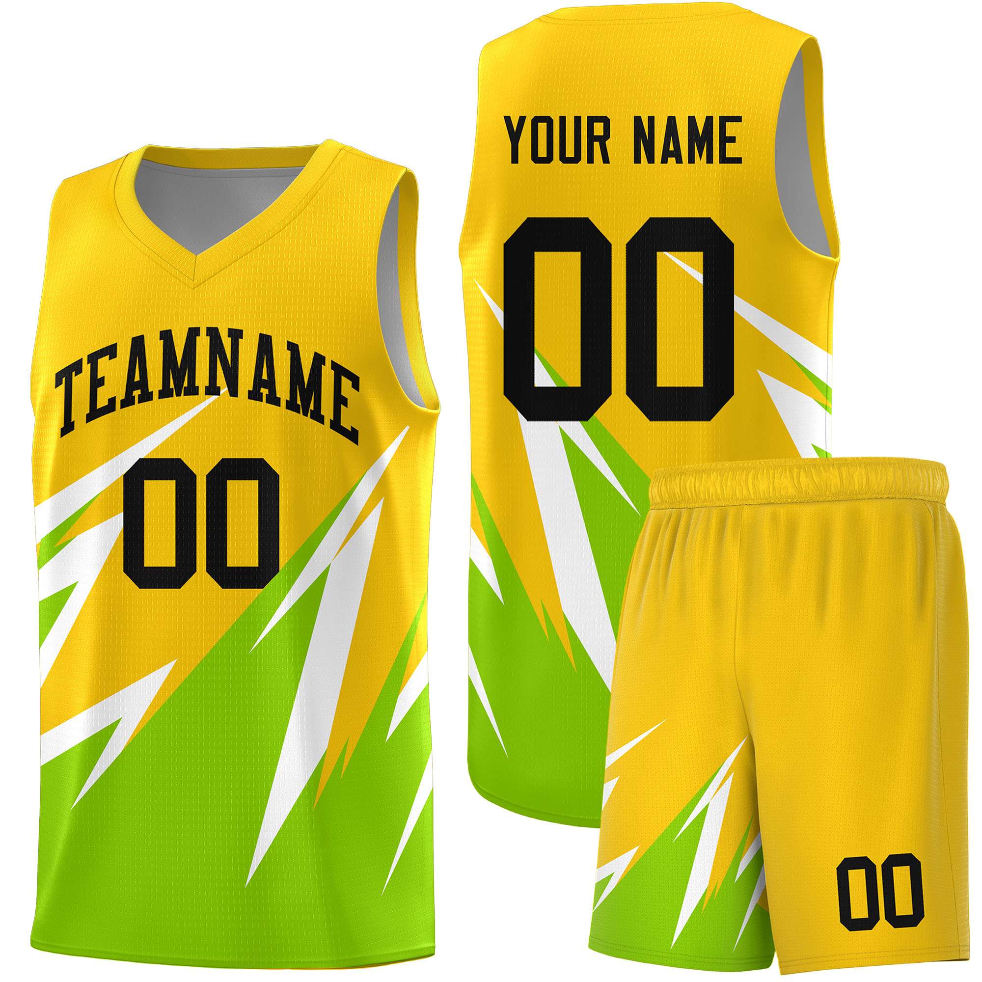 Custom Gold Abstract Mountain Pattern Sports Uniform Basketball Jersey