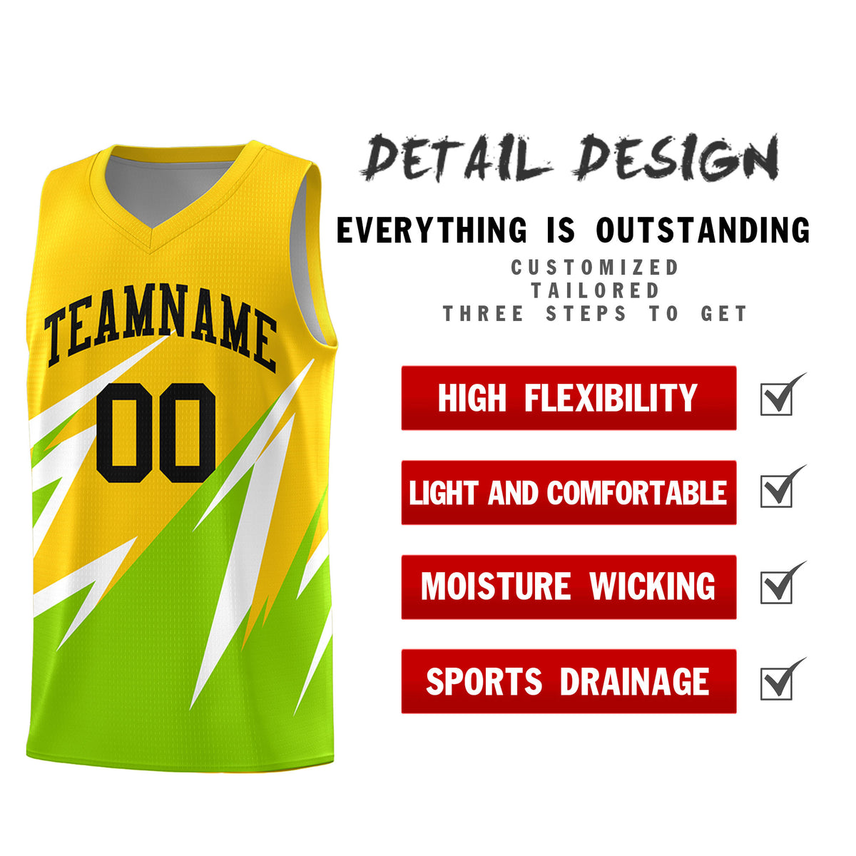 Custom Gold Abstract Mountain Pattern Sports Uniform Basketball Jersey