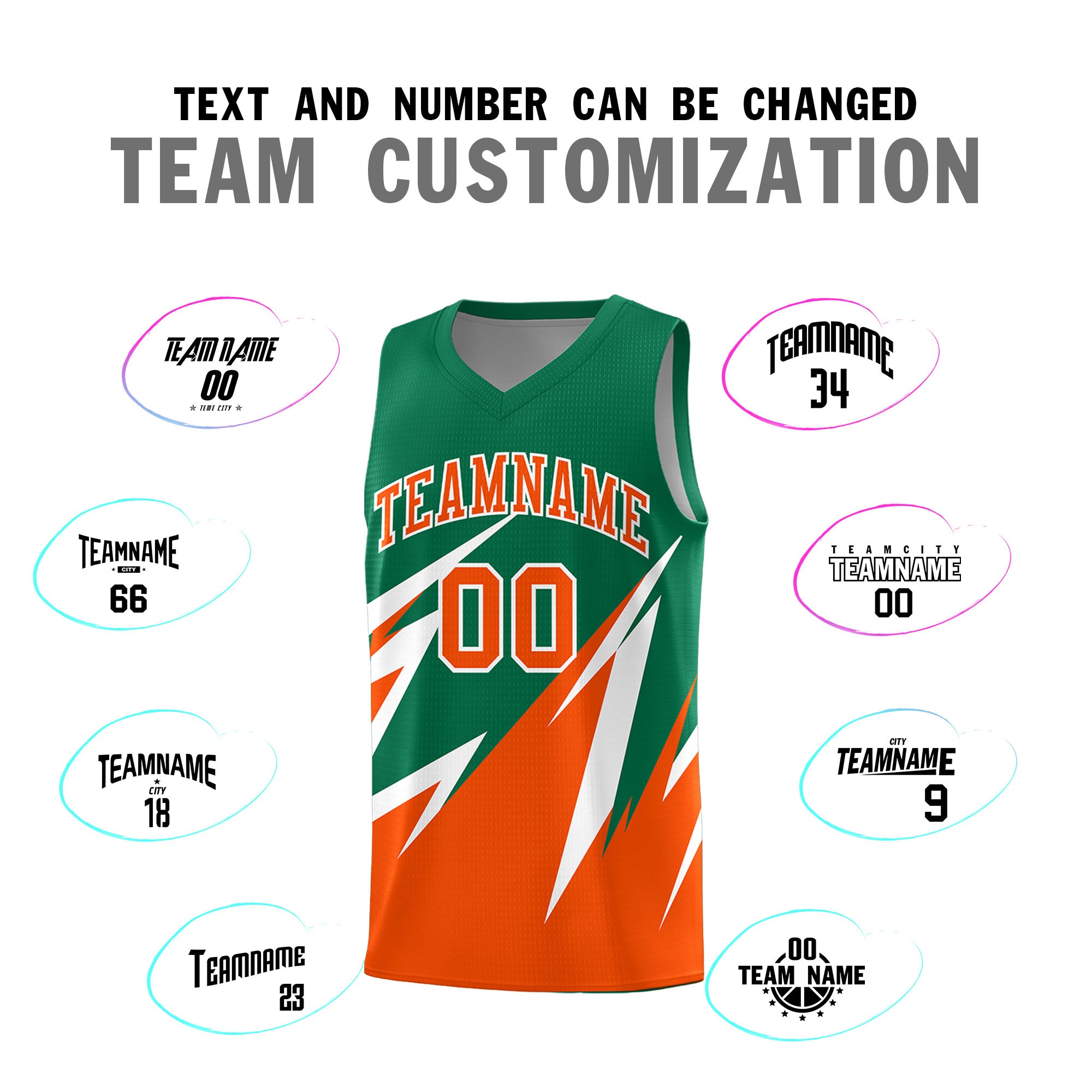 Custom Kelly Green Abstract Mountain Pattern Sports Uniform Basketball Jersey