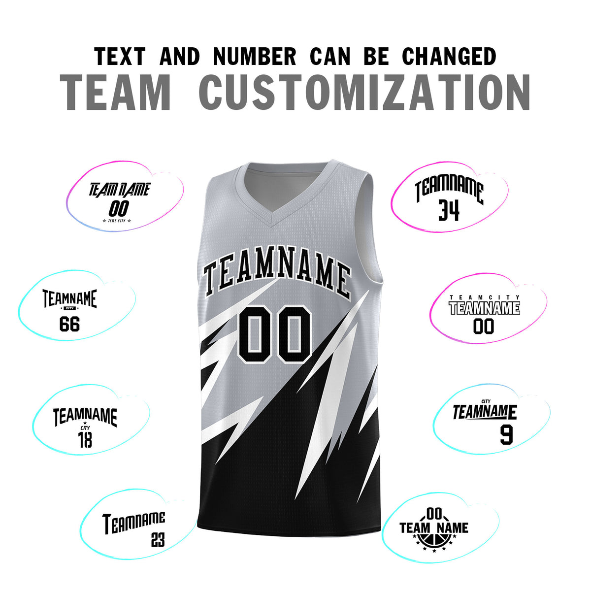 Custom Gray Abstract Mountain Pattern Sports Uniform Basketball Jersey