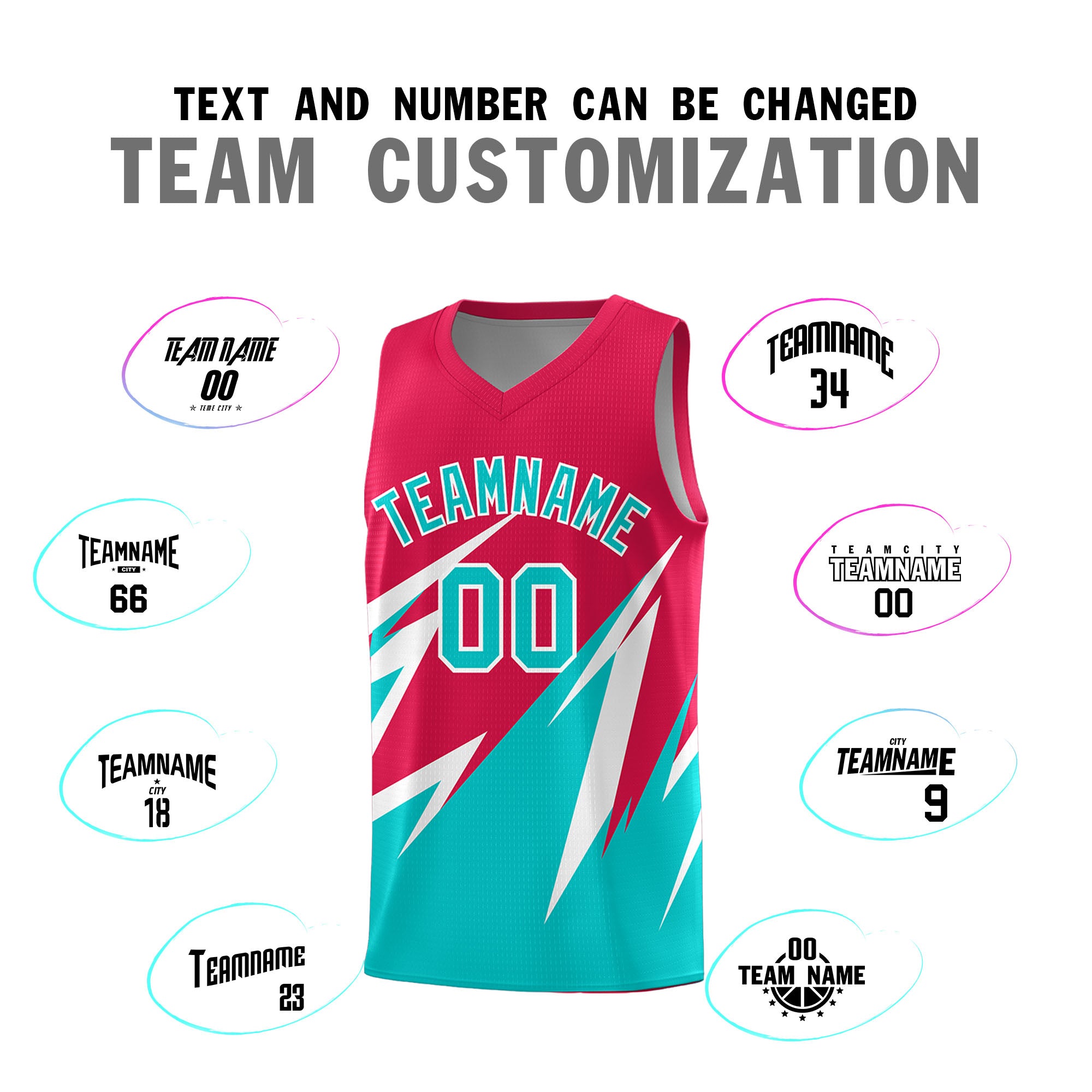 Custom Red Abstract Mountain Pattern Sports Uniform Basketball Jersey