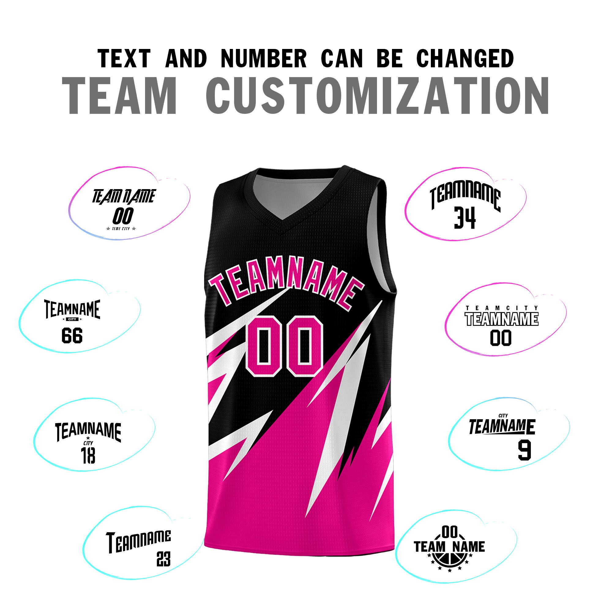 Custom Black Abstract Mountain Pattern Sports Uniform Basketball Jersey