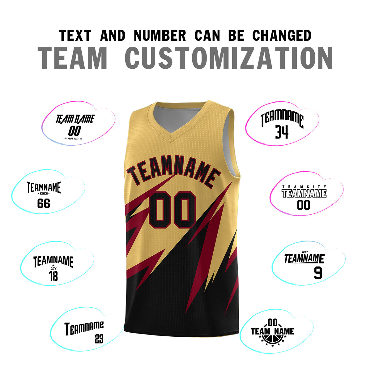 Custom Old Gold Abstract Mountain Pattern Sports Uniform Basketball Jersey