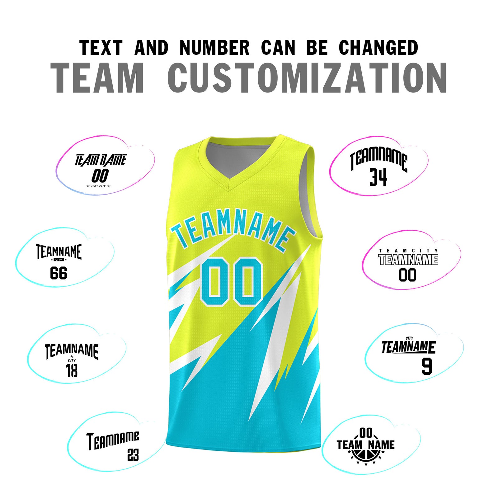 Custom Fluorescent Green Abstract Mountain Pattern Sports Uniform Basketball Jersey