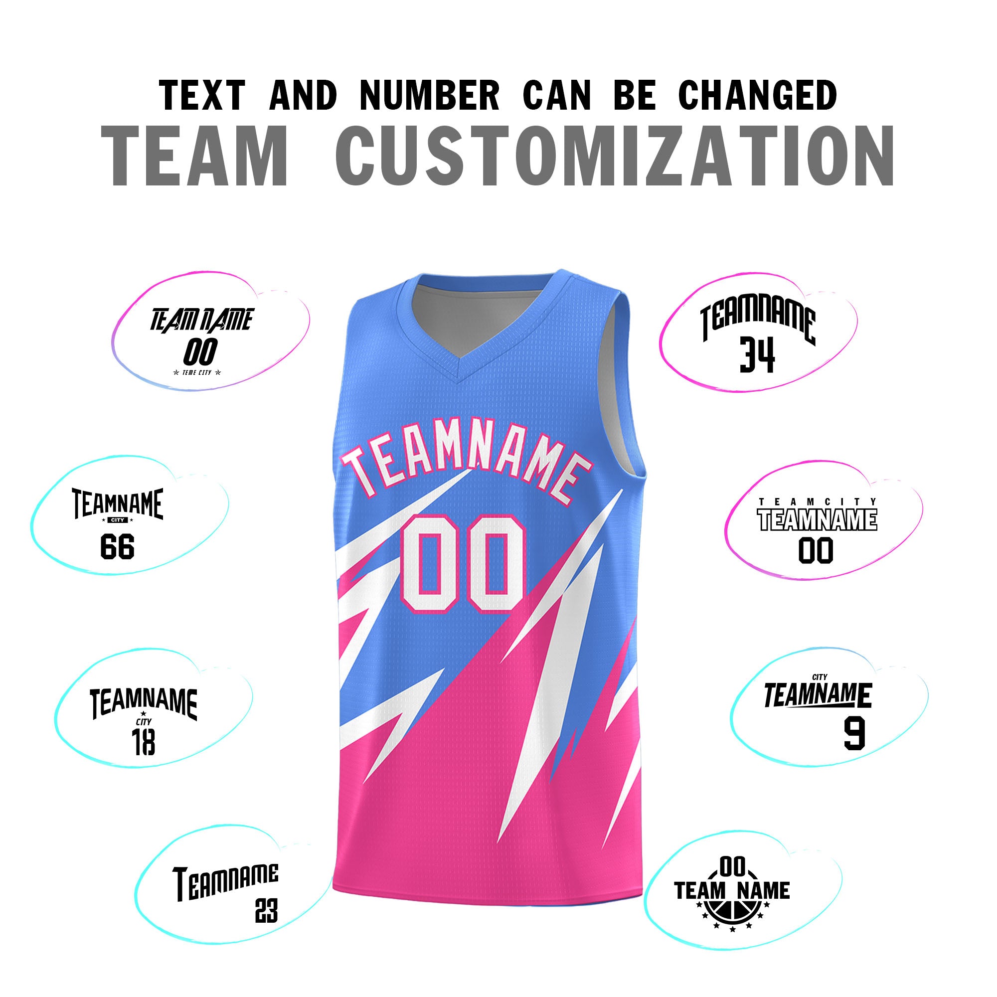 Custom Light Blue Abstract Mountain Pattern Sports Uniform Basketball Jersey