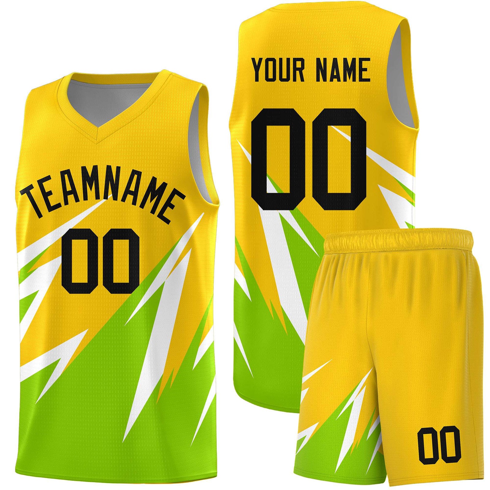 Custom Gold Abstract Mountain Pattern Sports Uniform Basketball Jersey