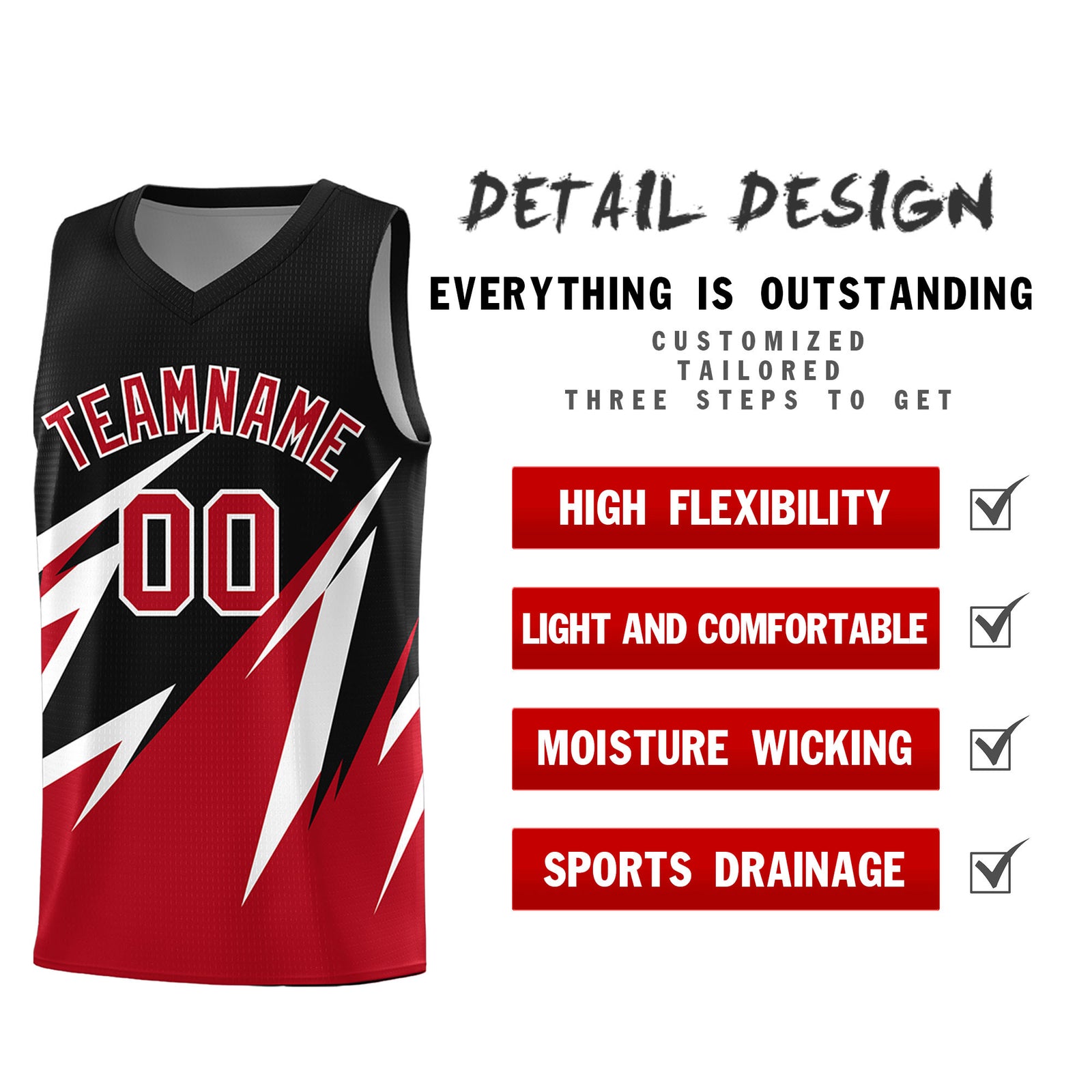 Custom Black Abstract Mountain Pattern Sports Uniform Basketball Jersey