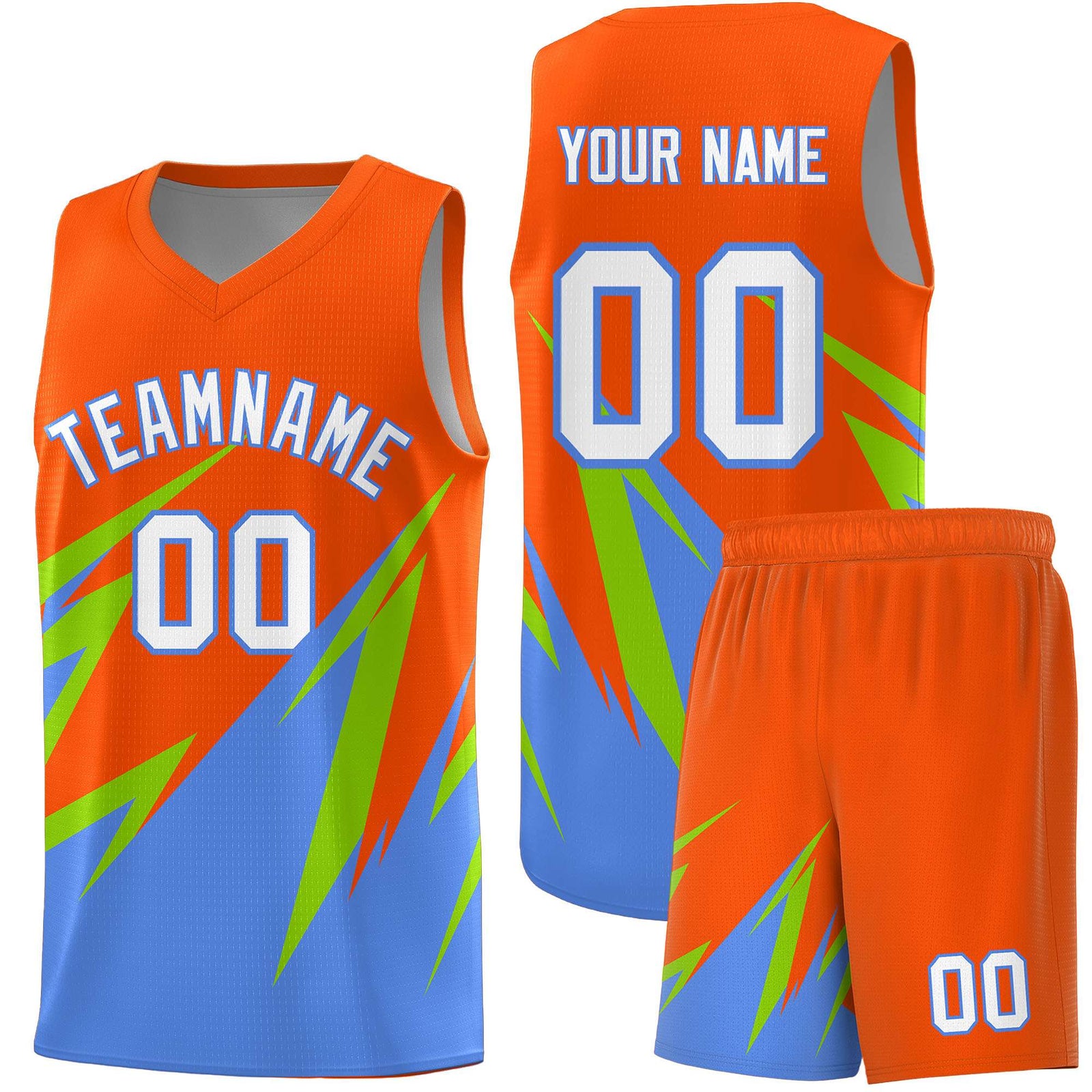 Custom Orange Abstract Mountain Pattern Sports Uniform Basketball Jersey