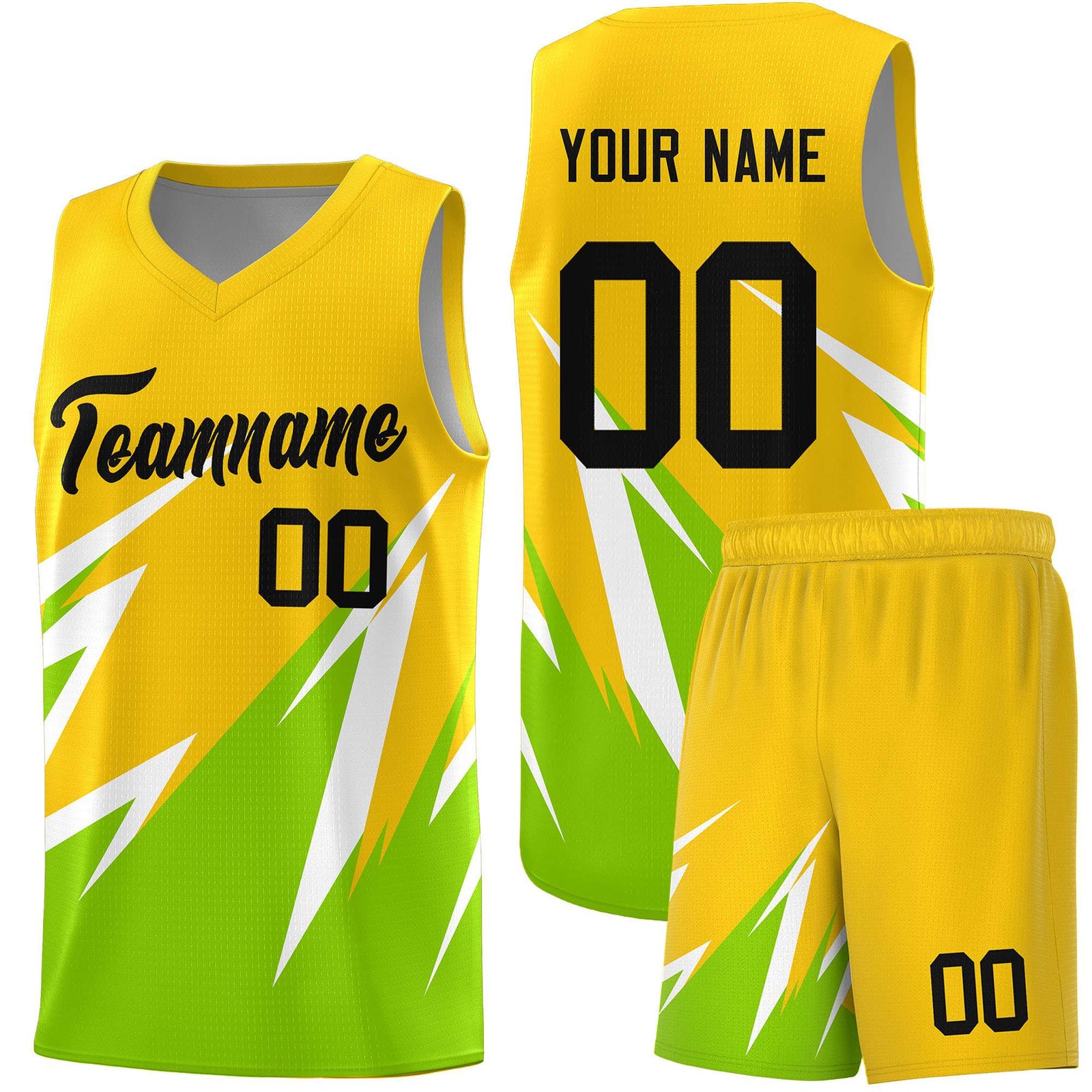Custom Gold Abstract Mountain Pattern Sports Uniform Basketball Jersey