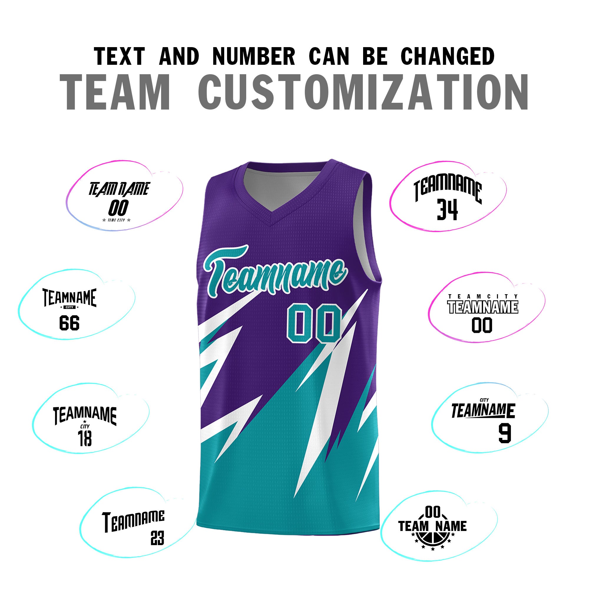 Custom Purple Abstract Mountain Pattern Sports Uniform Basketball Jersey