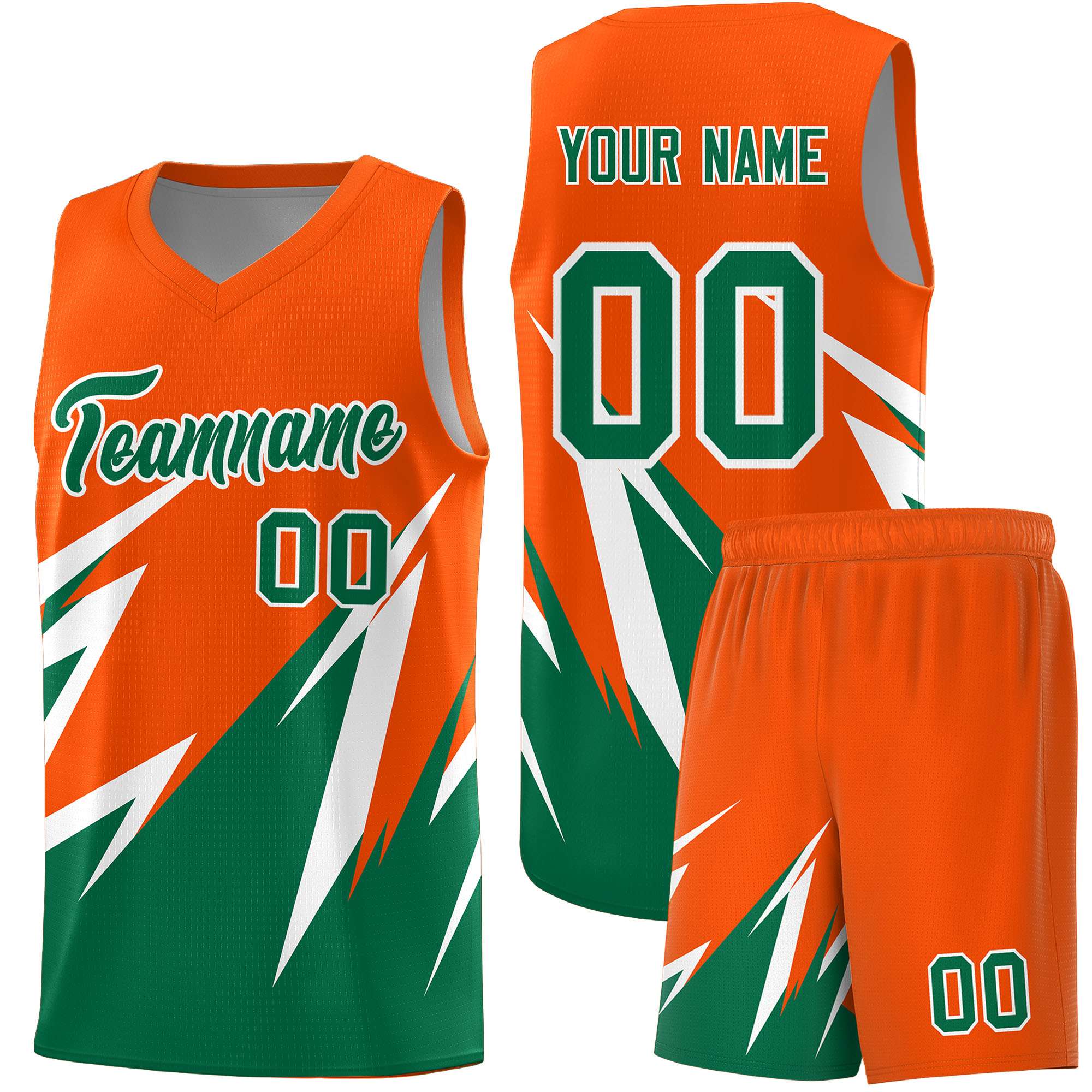Custom Orange Abstract Mountain Pattern Sports Uniform Basketball Jersey