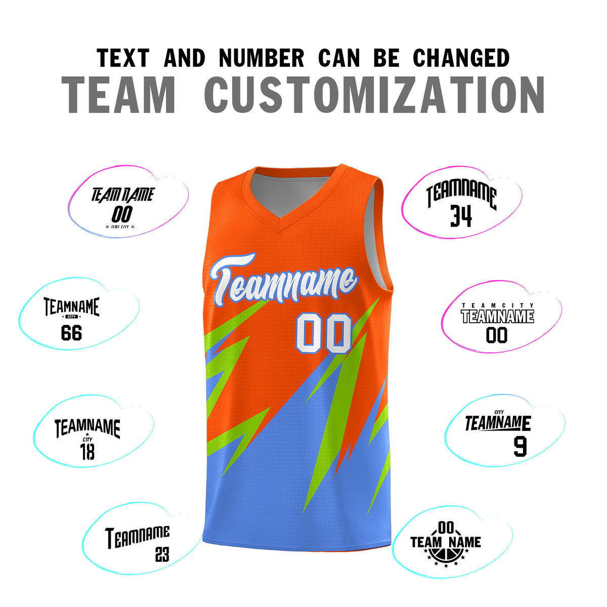 Custom Orange Abstract Mountain Pattern Sports Uniform Basketball Jersey