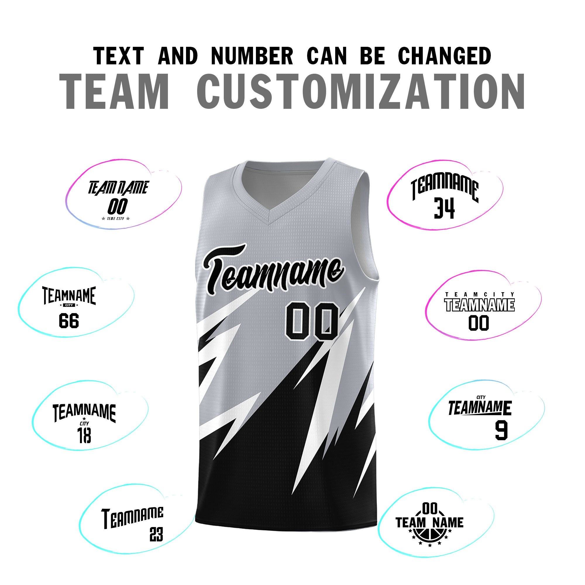 Custom Gray Abstract Mountain Pattern Sports Uniform Basketball Jersey