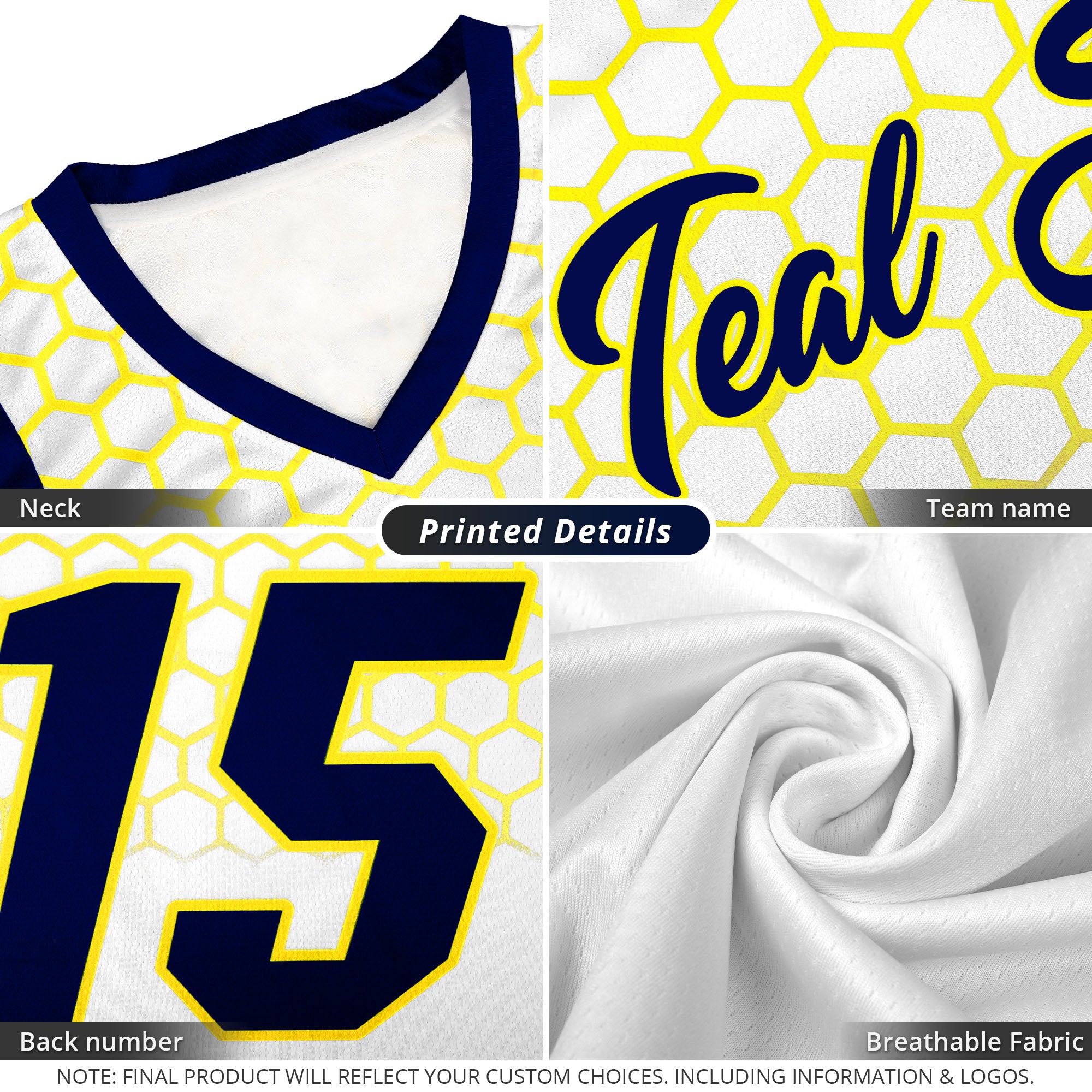 Custom White Personalized Honeycomb Pattern Sports Uniform Basketball Jersey