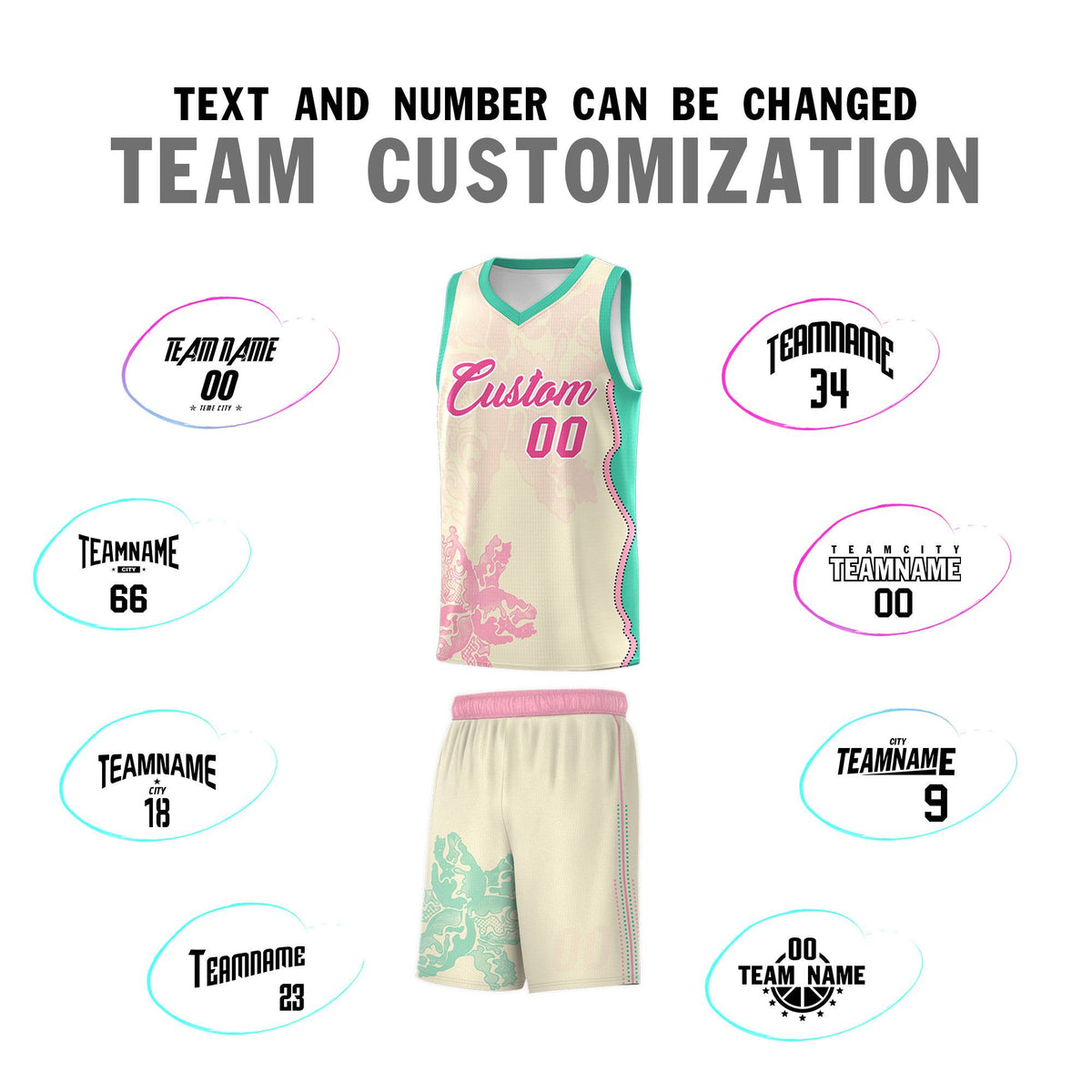 Custom Rose Red Bright Green Basketball Jersey - Illusion Flower Graffiti Stretchy Fabric