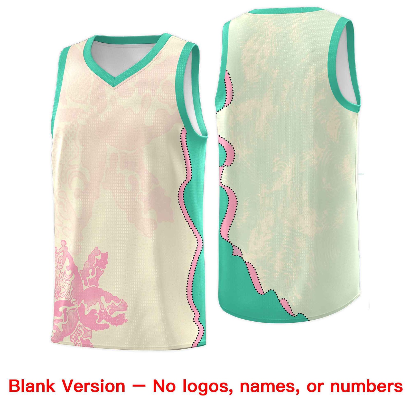 Custom Rose Red Bright Green Basketball Jersey - Illusion Flower Graffiti Stretchy Fabric