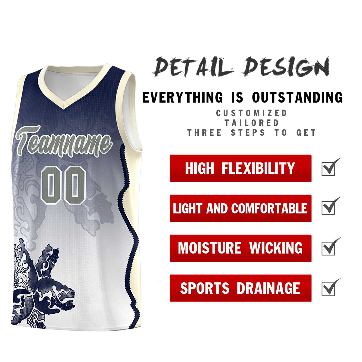 Custom Gray Green Basketball Jersey - Illusion Flower Gradient Stylish Fabric