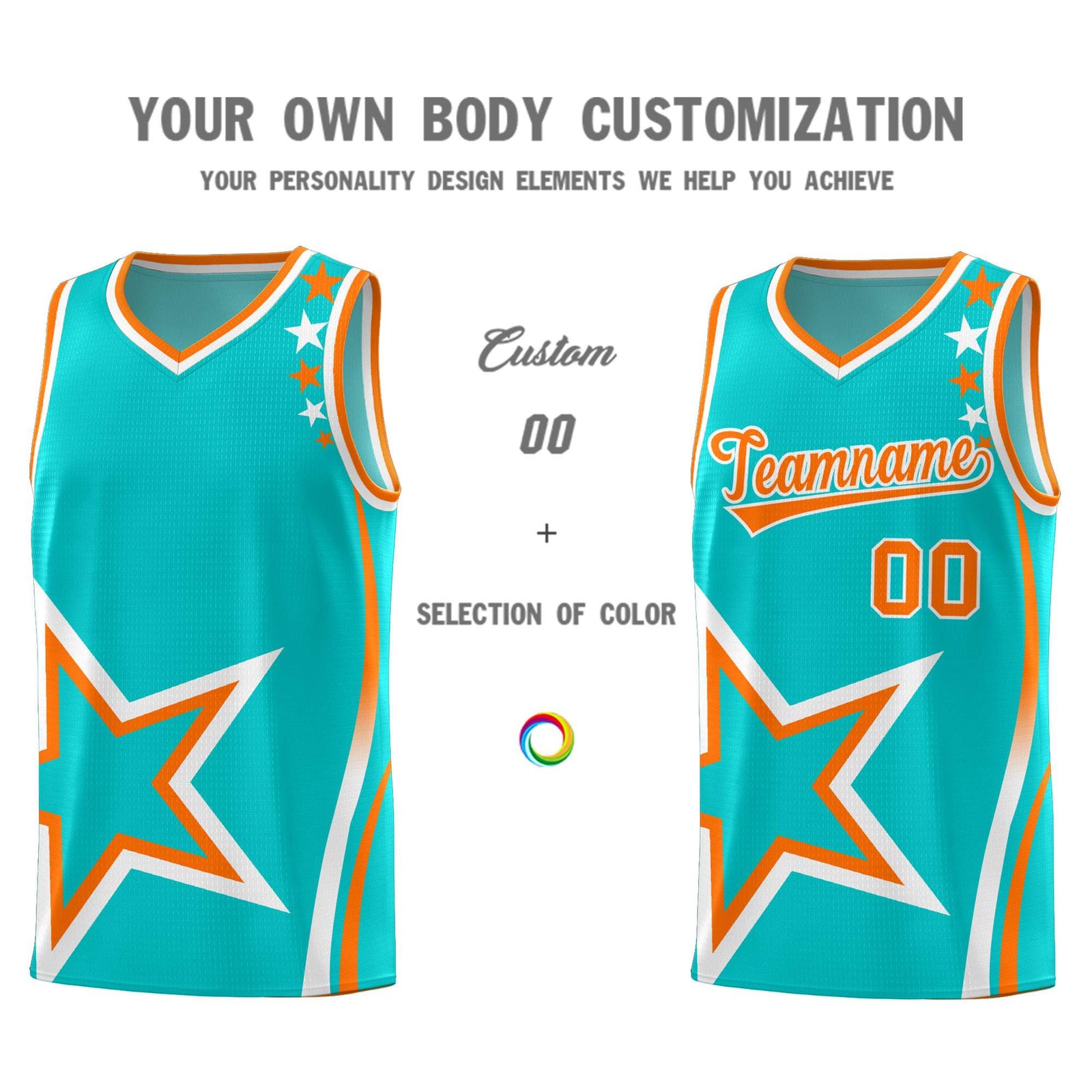 Custom Aqua Shoulder Stars Graffiti Pattern Sets Basketball Jersey