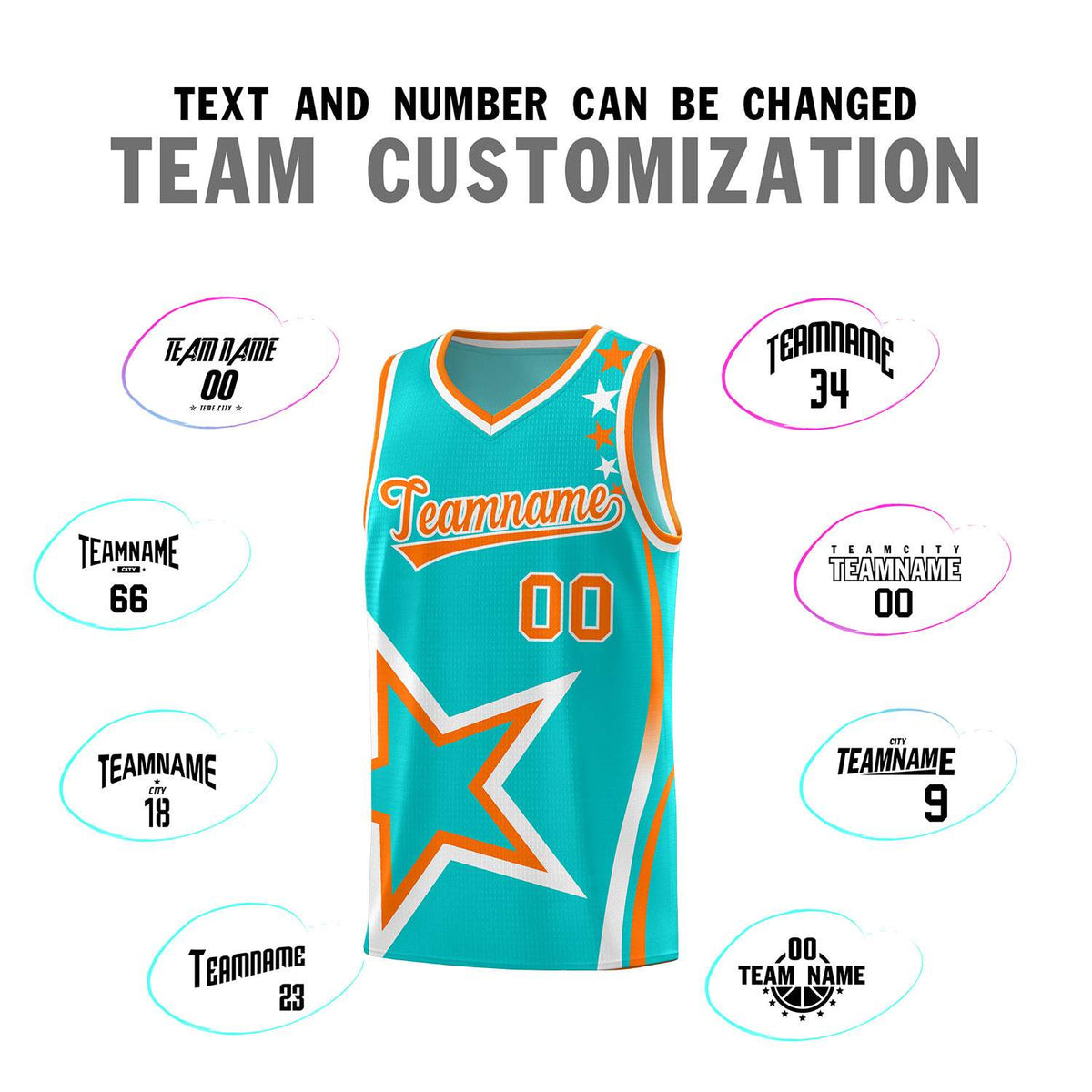 Custom Aqua Shoulder Stars Graffiti Pattern Sets Basketball Jersey