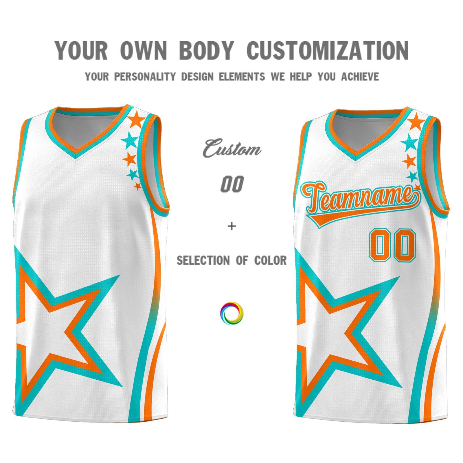 Custom White Shoulder Stars Graffiti Pattern Sets Basketball Jersey