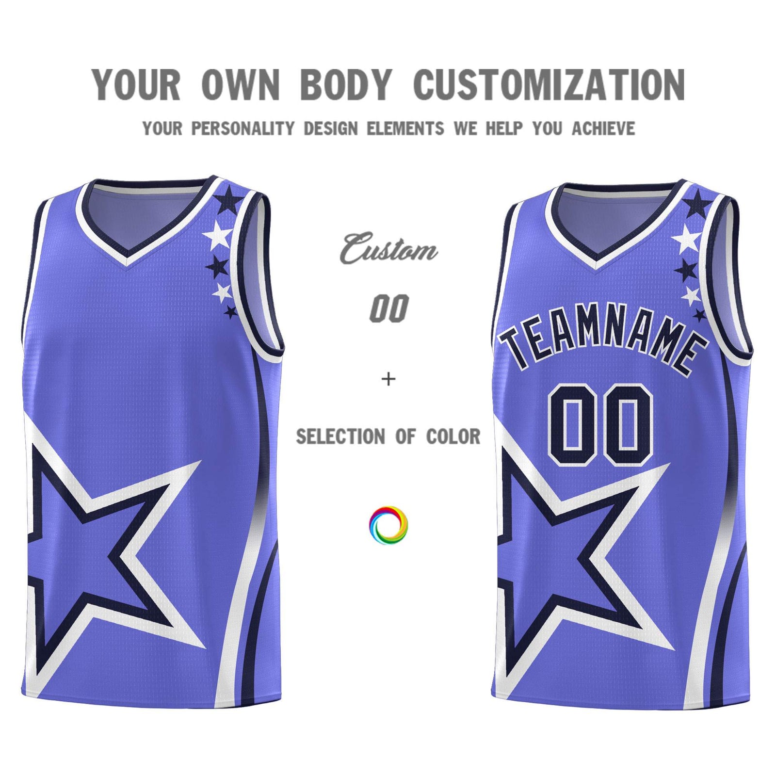 Custom Purple Shoulder Stars Graffiti Pattern Sets Basketball Jersey