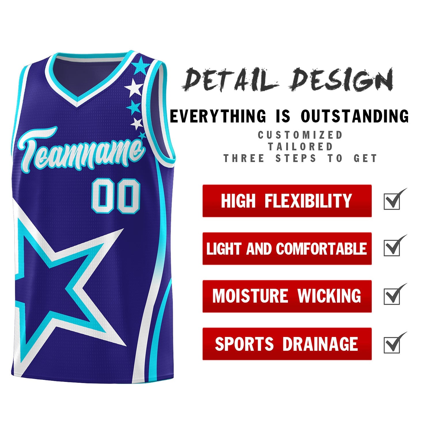 Custom Navy Shoulder Stars Graffiti Pattern Sets Basketball Jersey