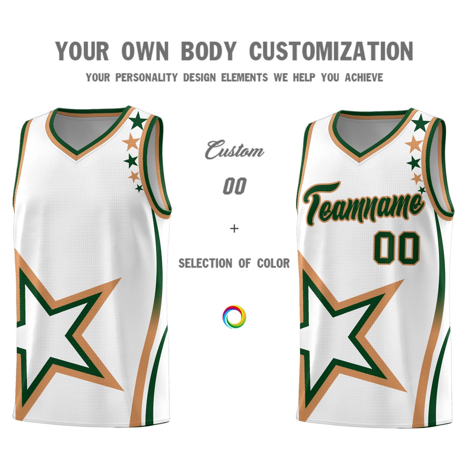 Custom White Shoulder Stars Graffiti Pattern Sets Basketball Jersey
