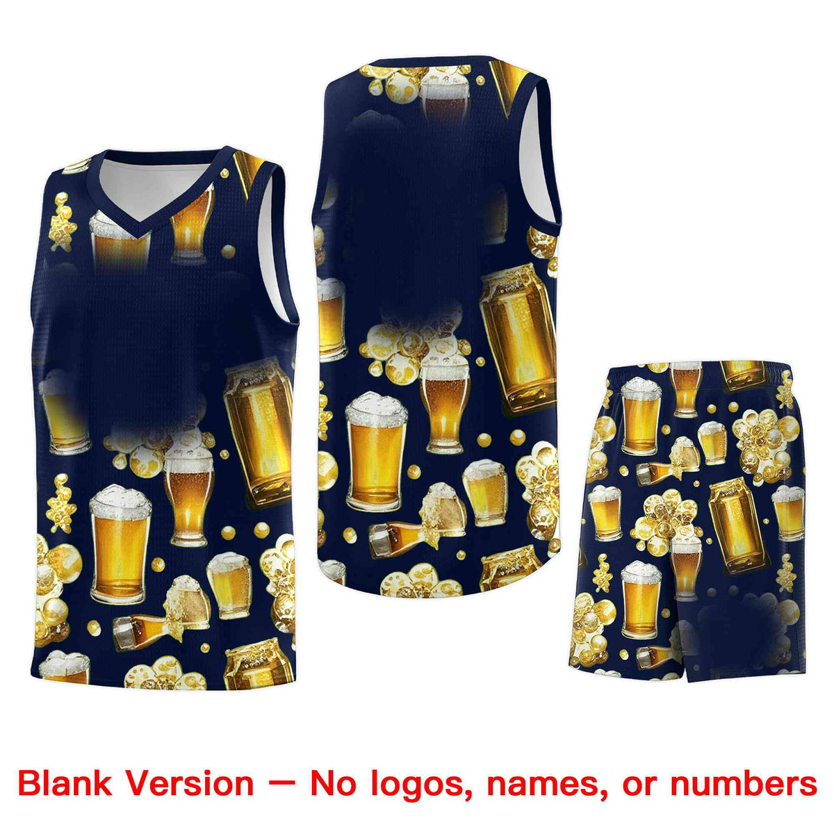 Custom Navy National Beer Day Personalized Beer Bubble Basketball Jersey | Perfect for parties | Dye-sublimation printing | KXKSHOP