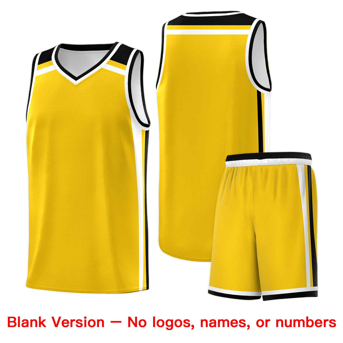 Custom Gold Black White Trendy Color Charge Series Sports Uniform Basketball Jersey| KXKSHOP