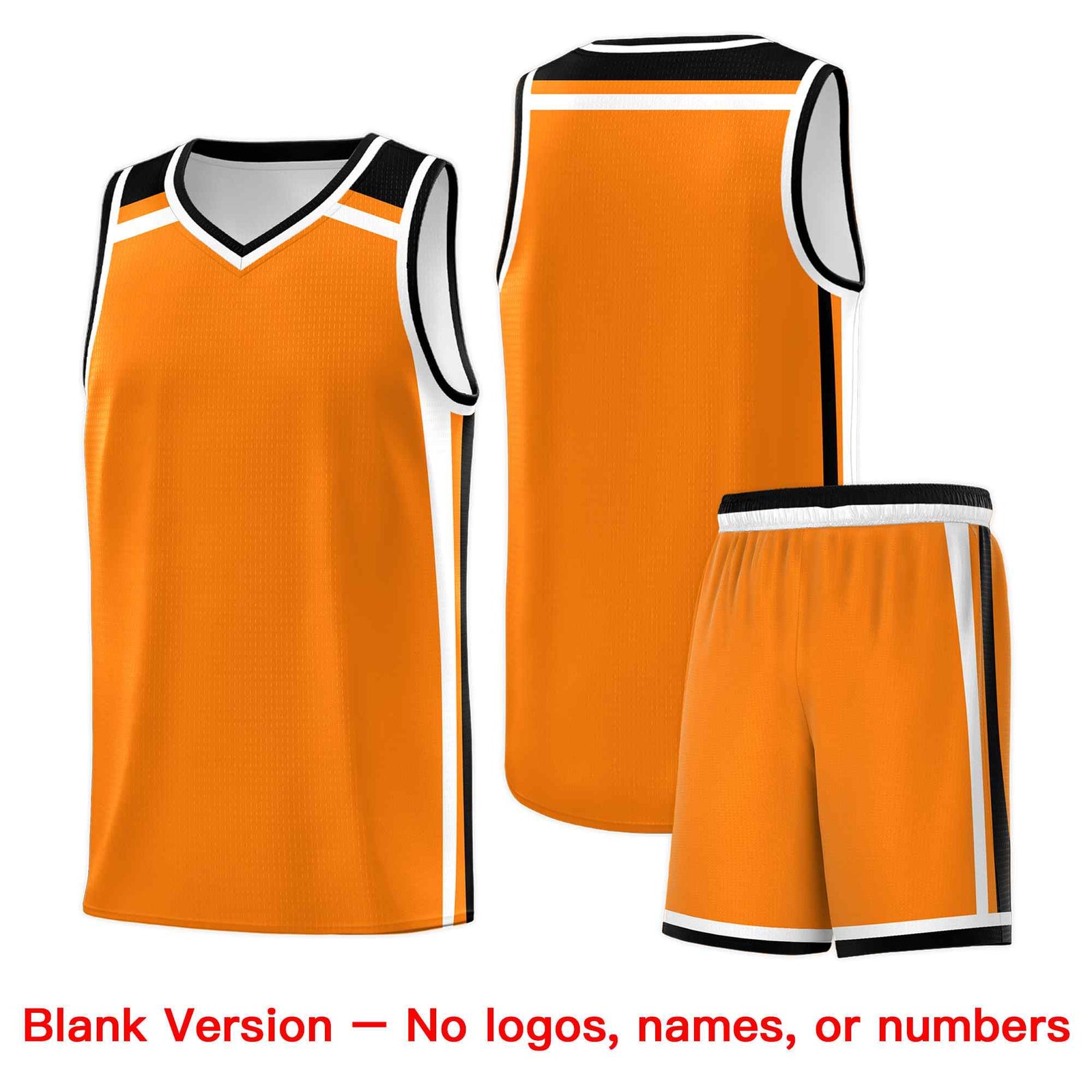 Custom Orange Black White Trendy Color Charge Series Sports Uniform Basketball Jersey| KXKSHOP