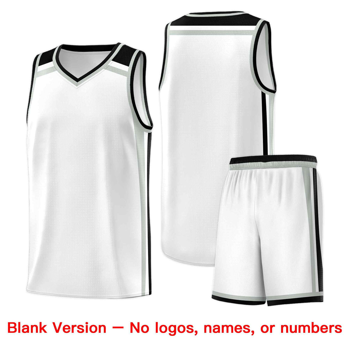 Custom White Gray Black Trendy Color Charge Series Sports Uniform Basketball Jersey| KXKSHOP