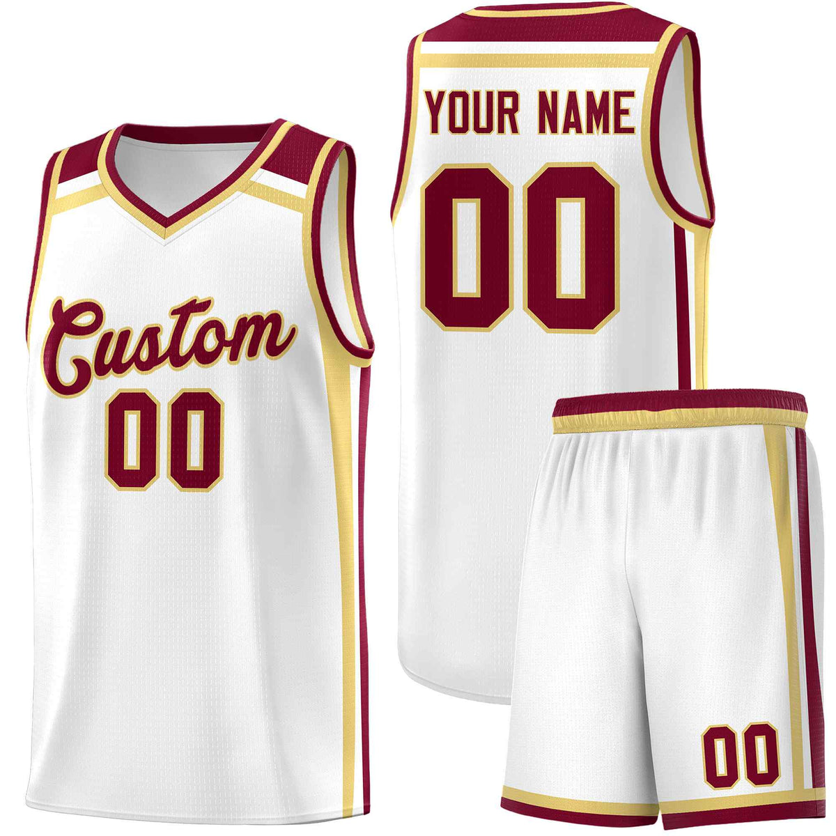Custom White Khaki Crimson Trendy Color Charge Series Sports Uniform Basketball Jersey| KXKSHOP
