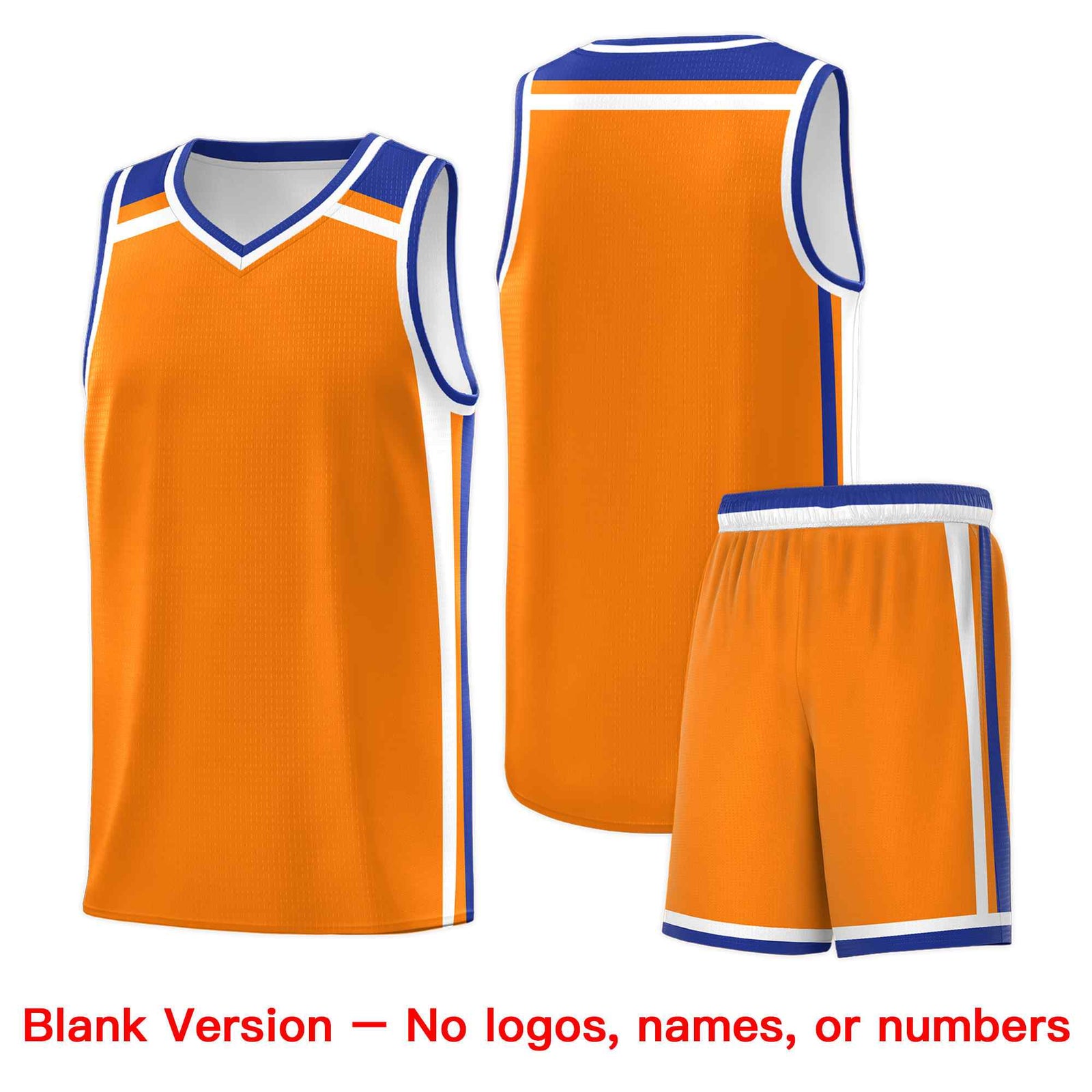 Custom Orange White Royal Blue Trendy Color Charge Series Sports Uniform Basketball Jersey| KXKSHOP