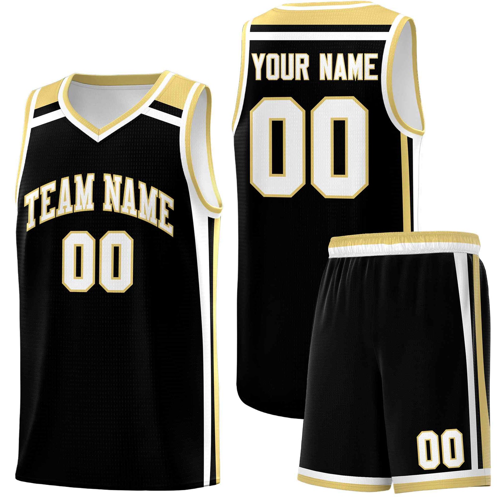 Custom Black Khaki White Trendy Color Charge Series Sports Uniform Basketball Jersey