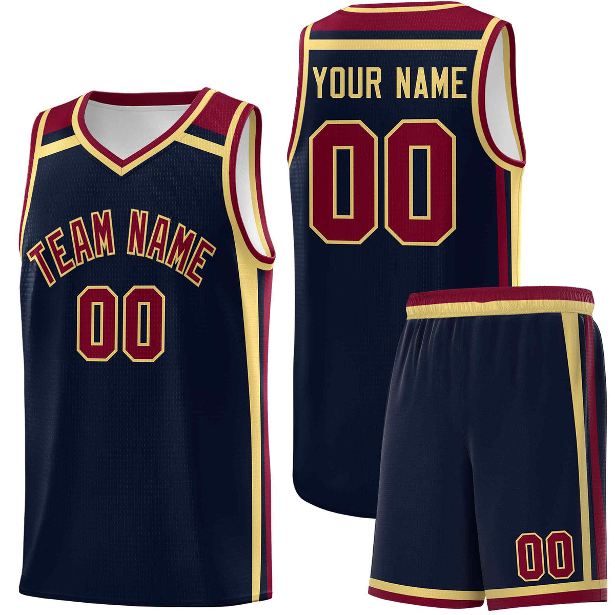 Custom Navy Khaki Crimson Trendy Color Charge Series Sports Uniform Basketball Jersey