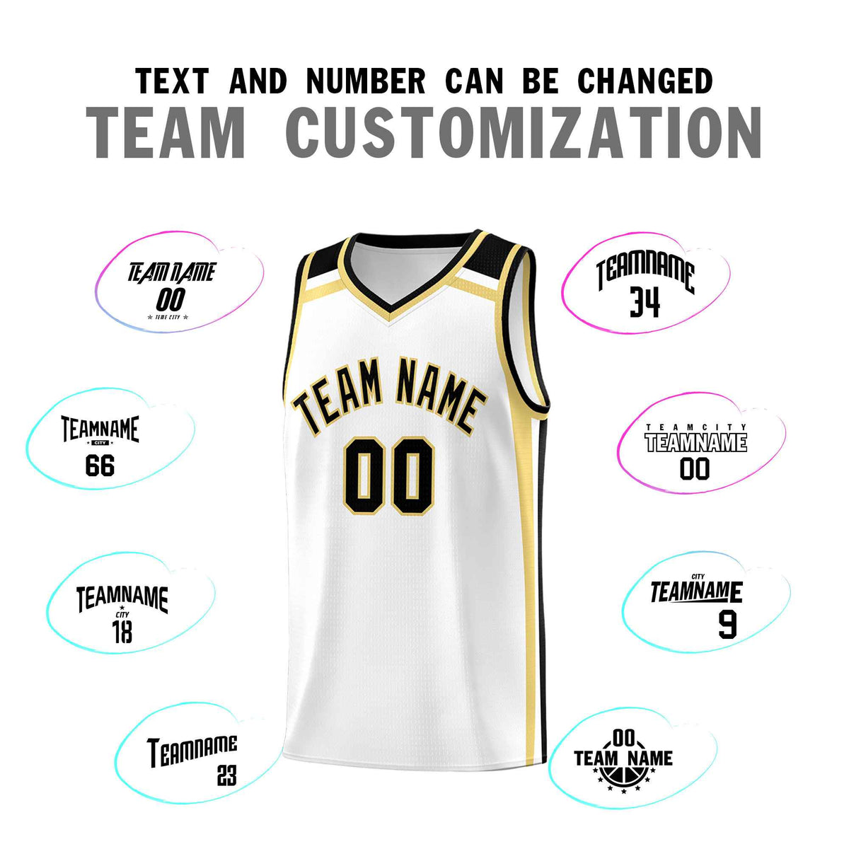 Custom White Khaki Black Trendy Color Charge Series Sports Uniform Basketball Jersey