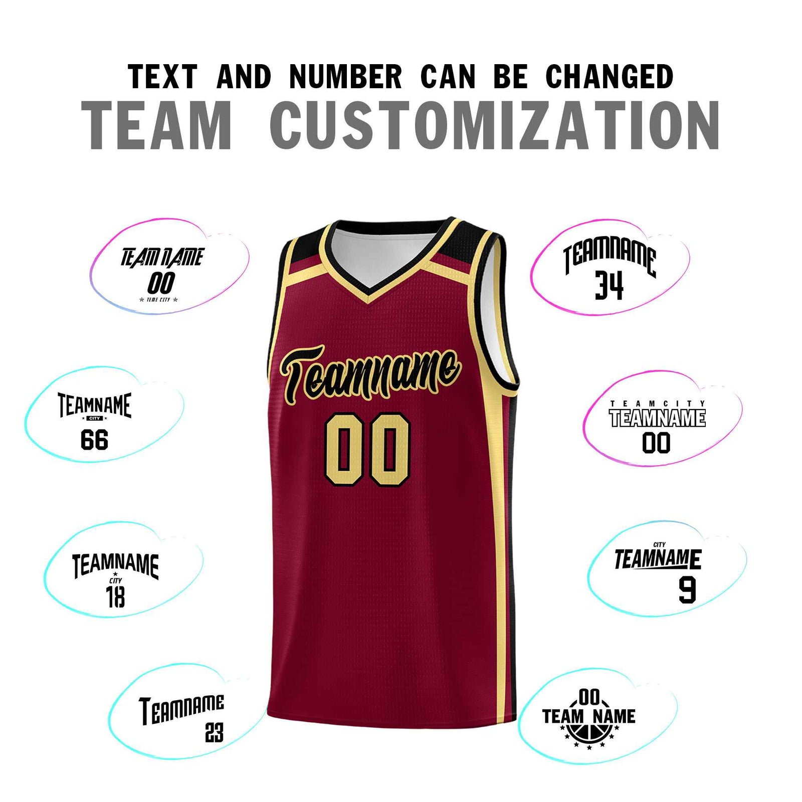 Custom Crimson Khaki Black Trendy Color Charge Series Sports Uniform Basketball Jersey