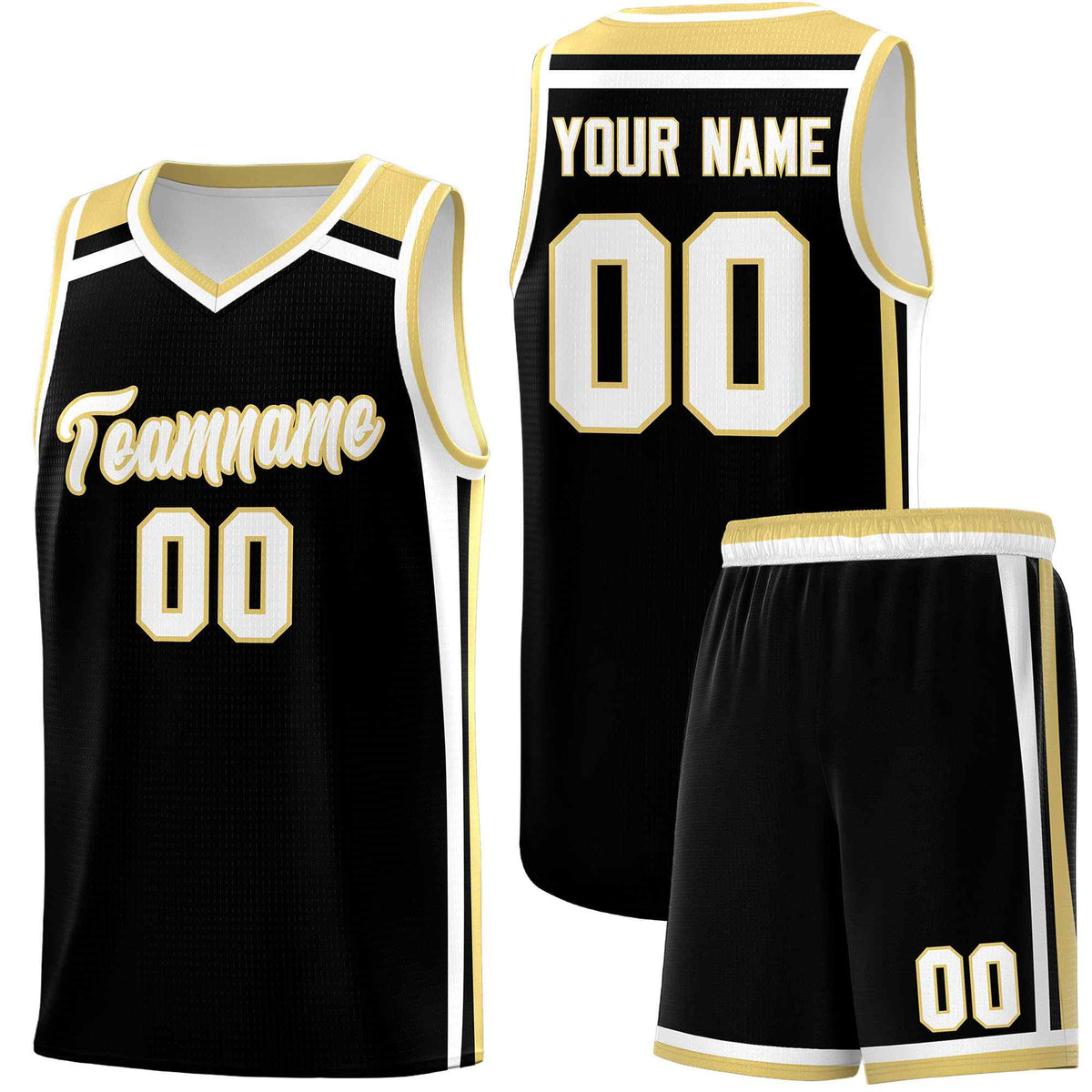 Custom Black Khaki White Trendy Color Charge Series Sports Uniform Basketball Jersey